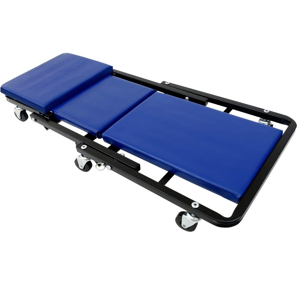 2-i-1 bilpall med krypstol och mekanikerpall, blå, 150 kg kapacitet | Hem & Hobby | Pryloteket