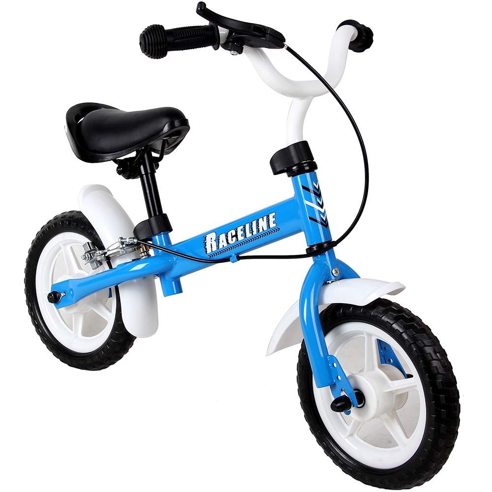 Børnebalancecykel, 10" stålstel, blå