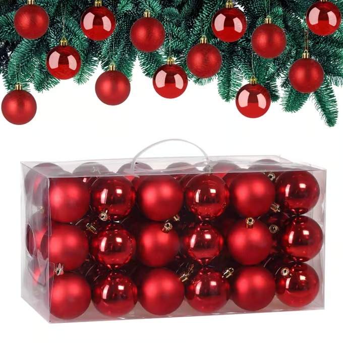 Röda julgranskulor, 54 delar – inomhus/utomhus | Hem & Hobby | Pryloteket