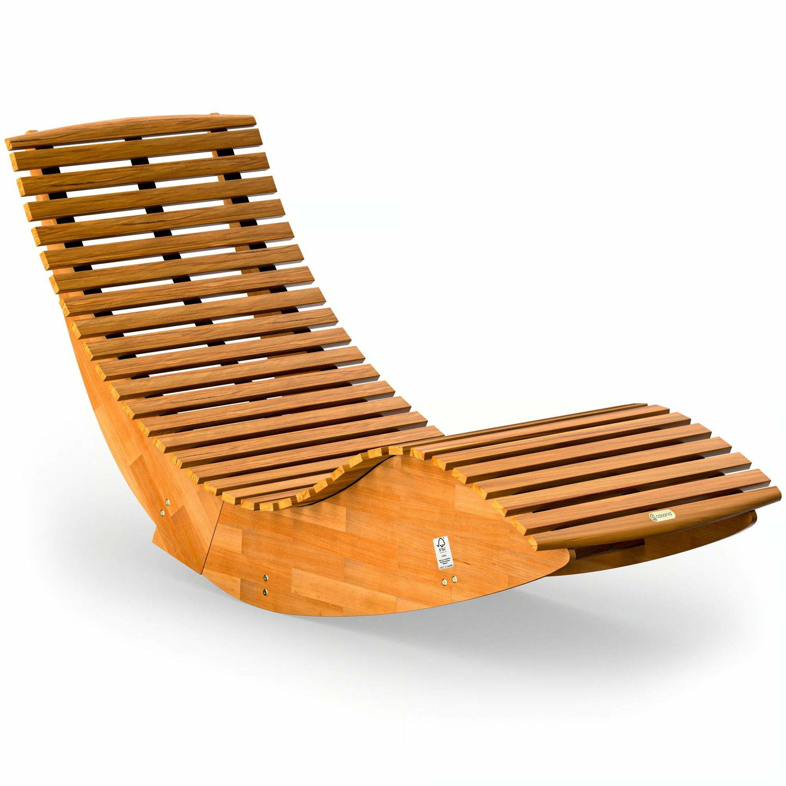 Gungande solsäng, hopfällbar akaciaträ, inomhus/utomhus | Hem & Hobby | Pryloteket