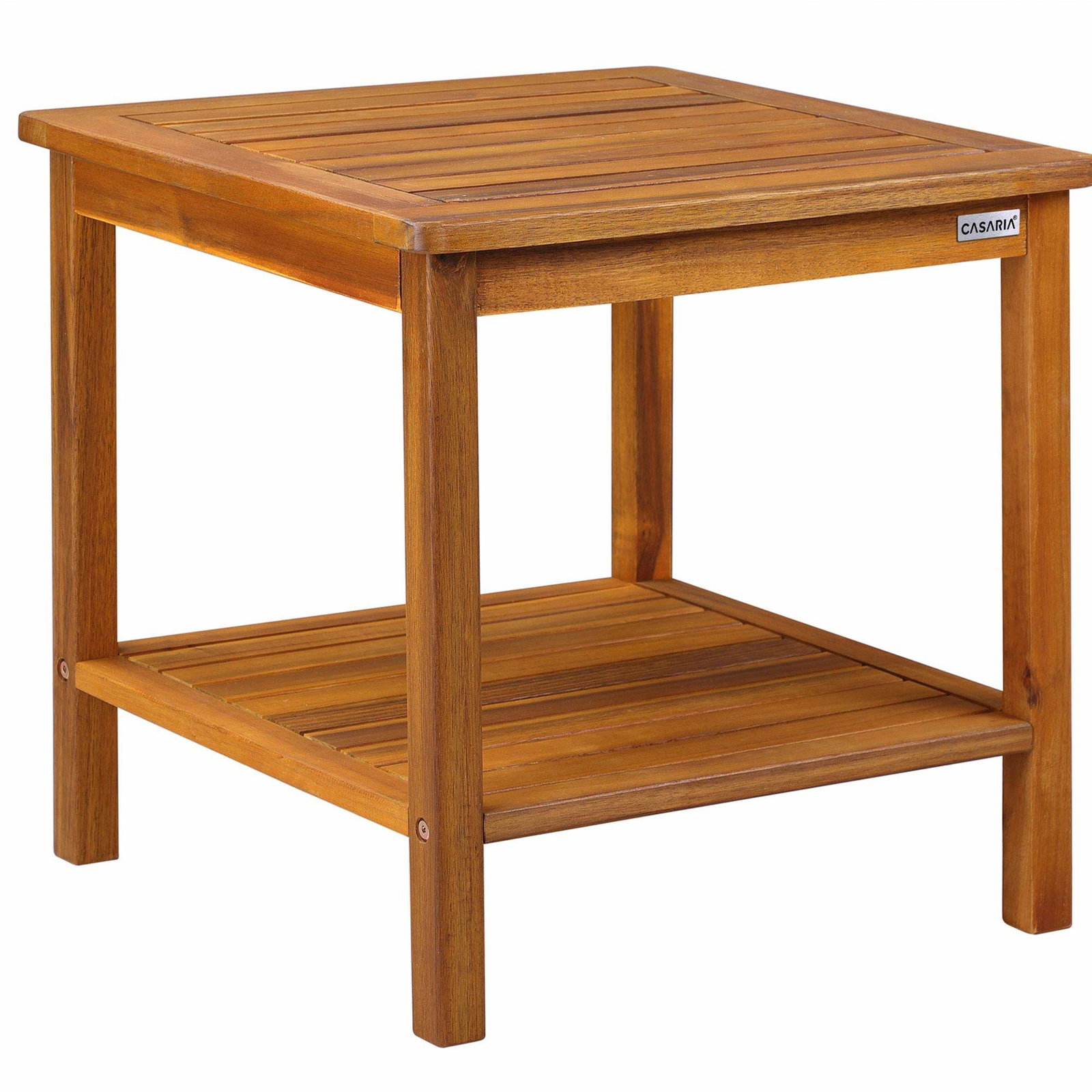Sidobord i akaciaträ, väderbeständigt, 45x45x45 cm | Hem & Hobby | Pryloteket