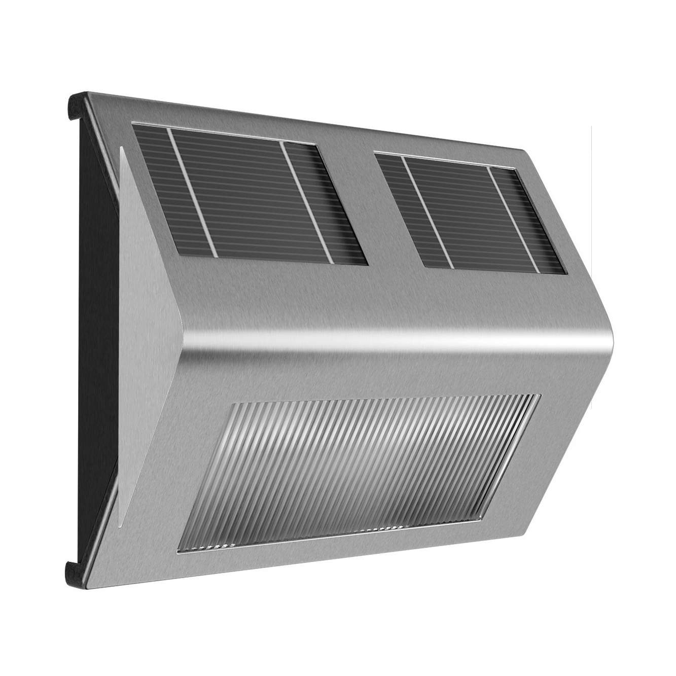 LED solcellsvägglampa, rostfritt stål, vattentät IP65 | Hem & Hobby | Pryloteket