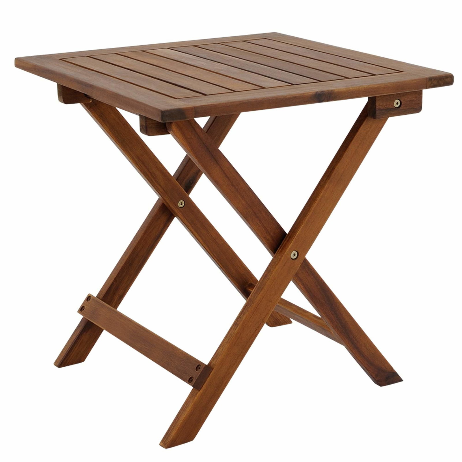 Hopfällbart sidobord i akaciaträ, 46x46 cm | Hem & Hobby | Pryloteket