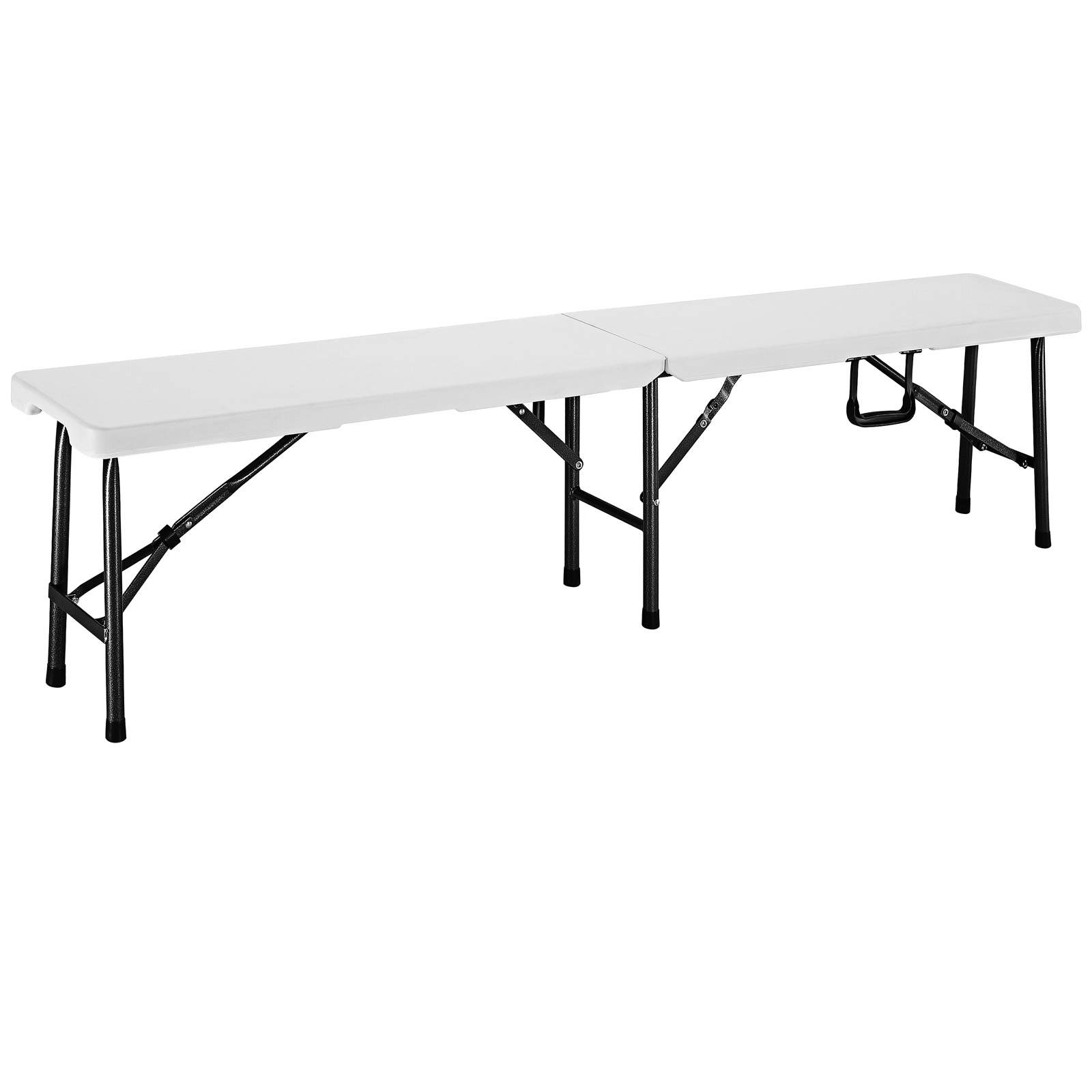 Hopfällbara trädgårdsbänkar, vita, set om 2, 1,8 m, bärbara | Hem & Hobby | Pryloteket