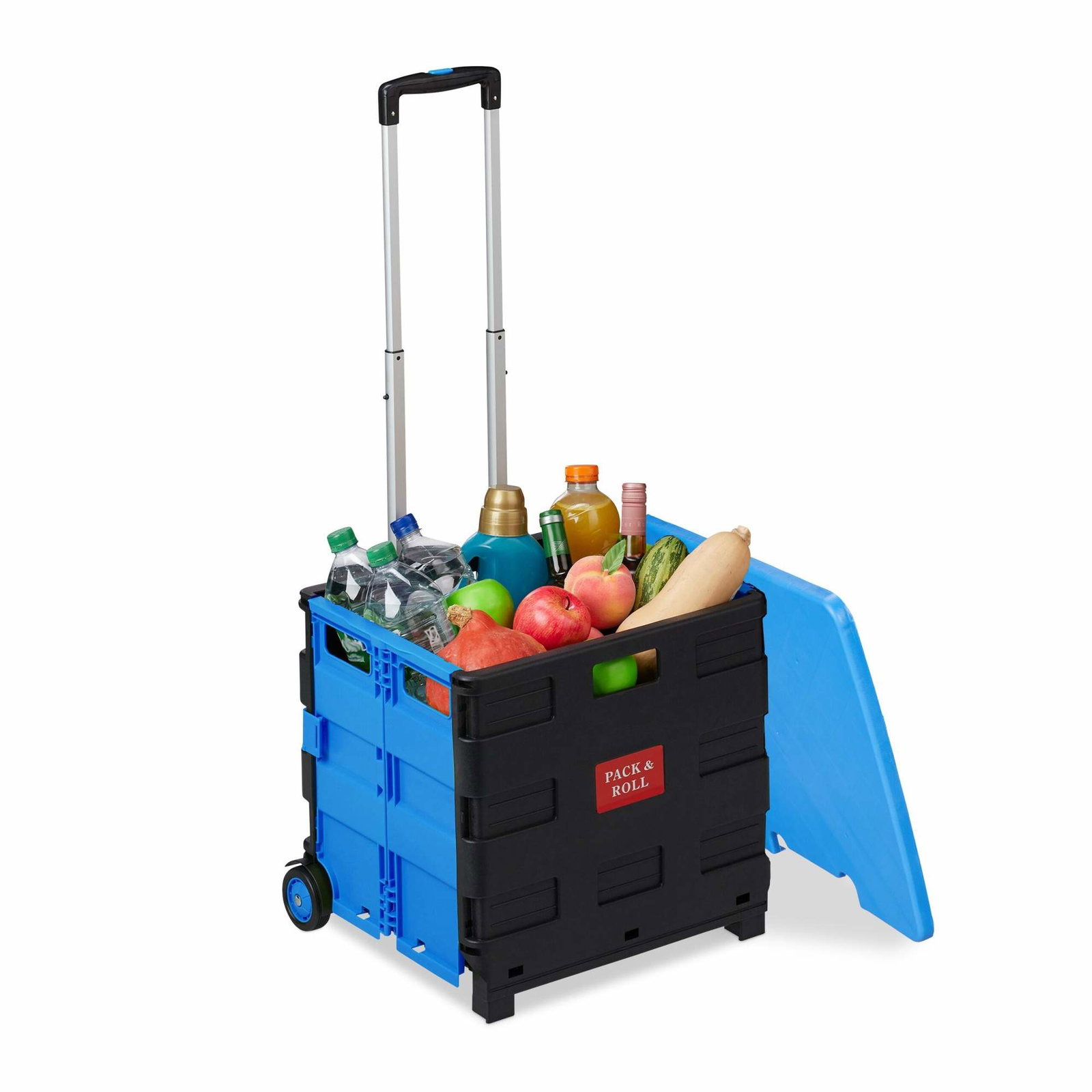 Hopfällbar kundvagn med lock – 35 kg kapacitet | Hem & Hobby | Pryloteket
