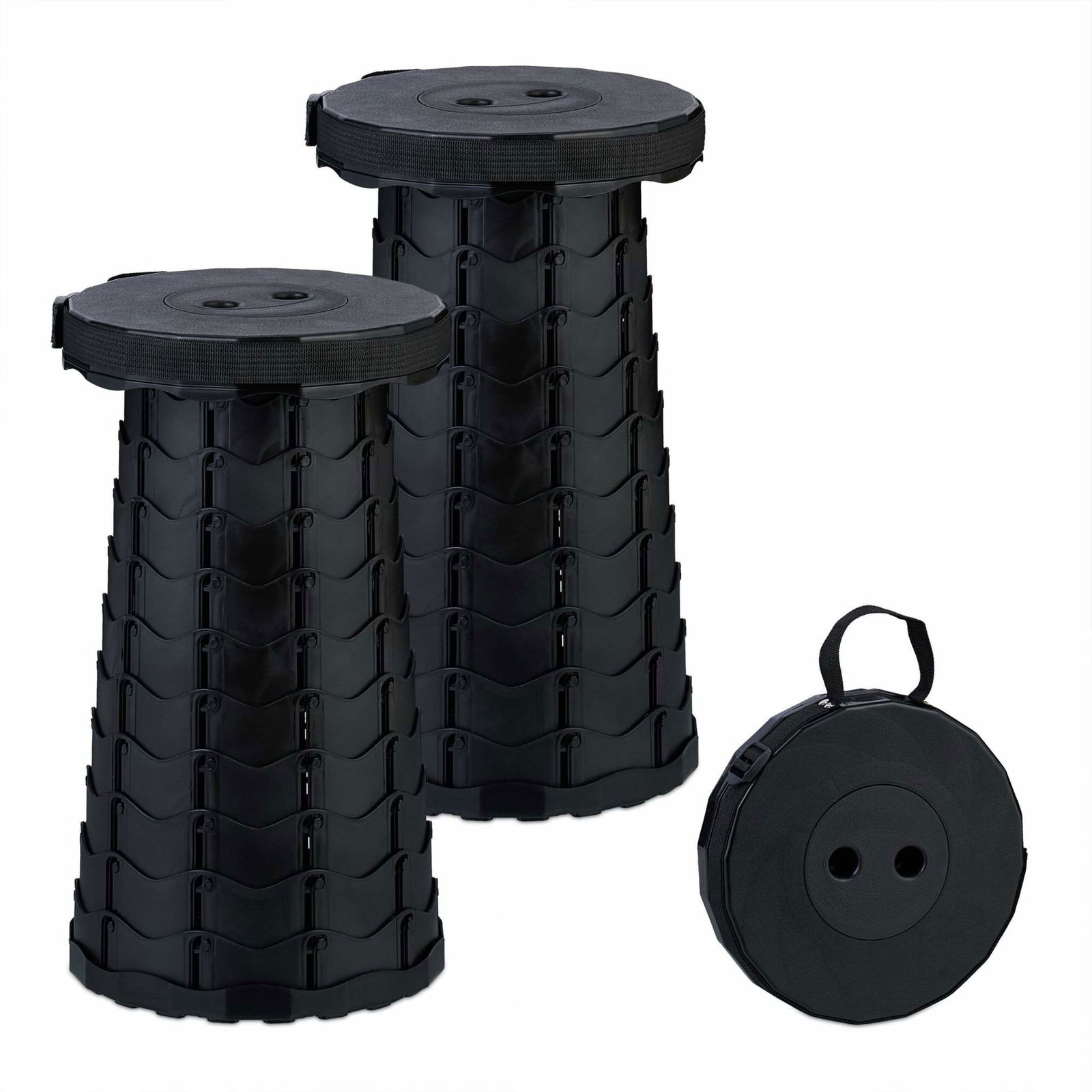 Hopfällbara campingpallar, justerbar höjd – set om 2 | Hem & Hobby | Pryloteket