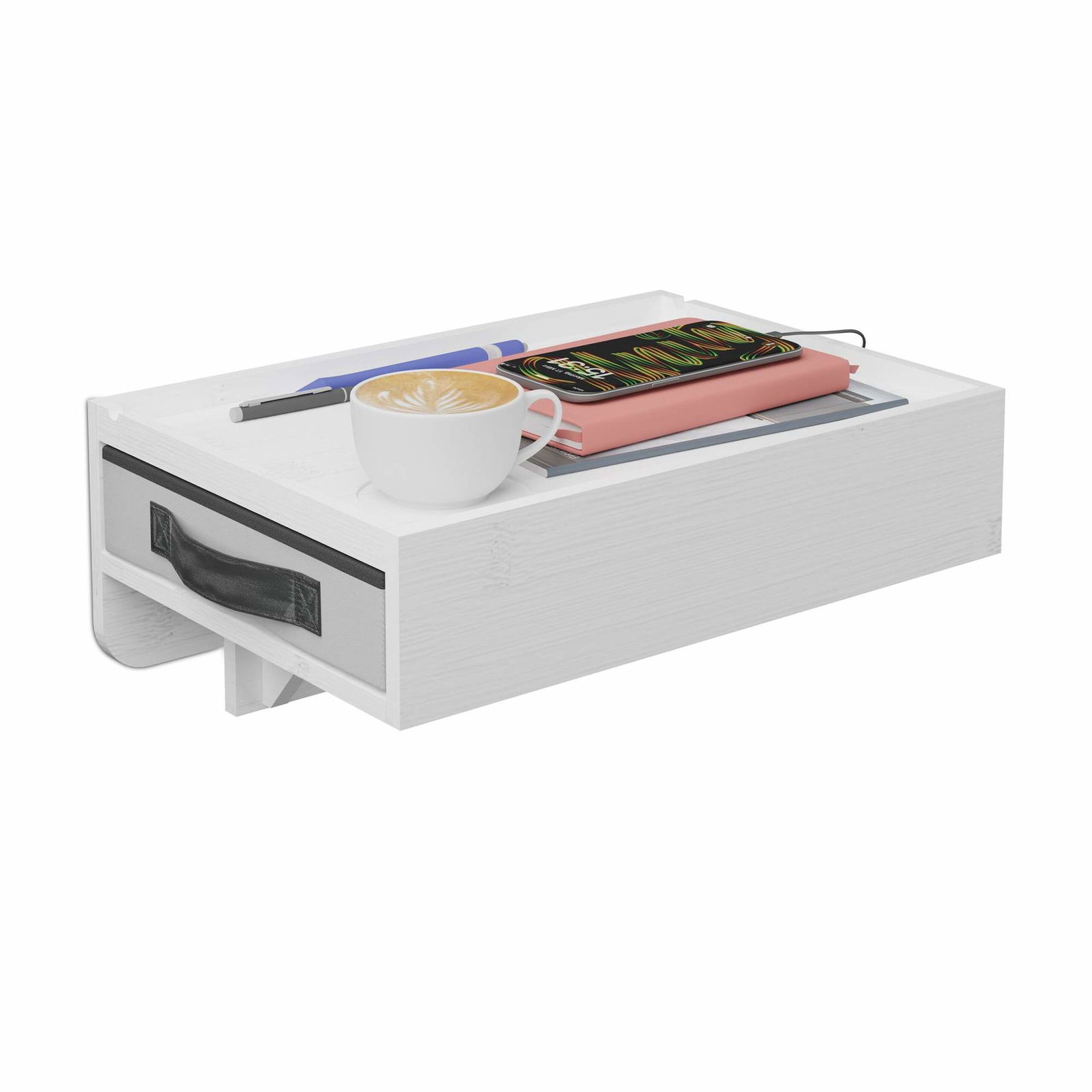 Klämbart sängbordshylla i bambu med låda – Platsbesparande | Hem & Hobby | Pryloteket