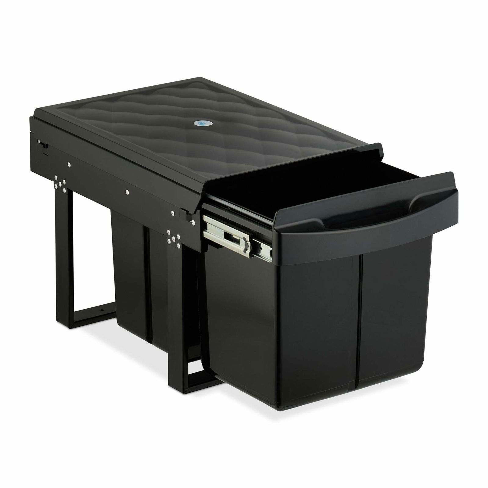 Udtrækkelig affaldsspand, sort – Pladsbesparende køkkenløsning