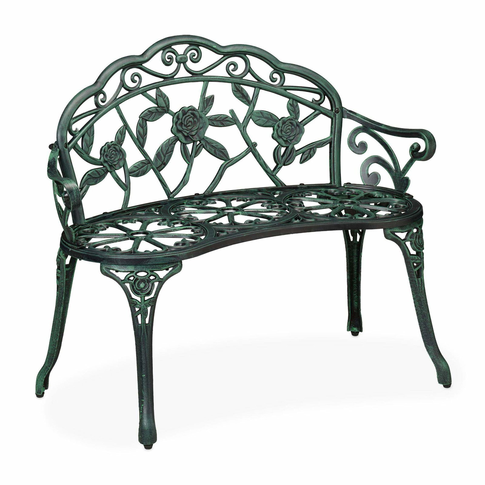 Havebænk i antik stil – rosendesign, udendørs siddepladser