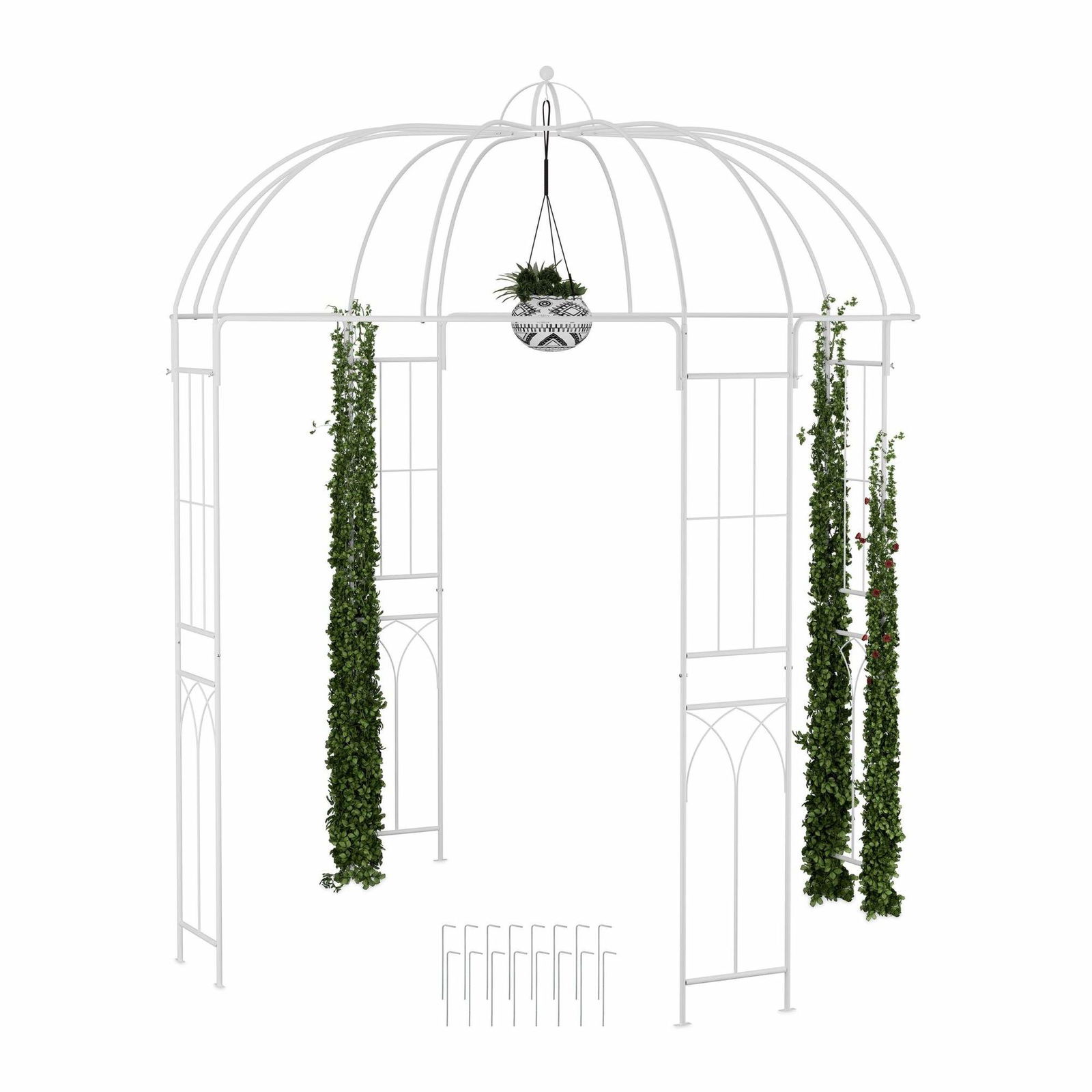 Metal fuglebur havelysthus – Romantisk pavillondesign