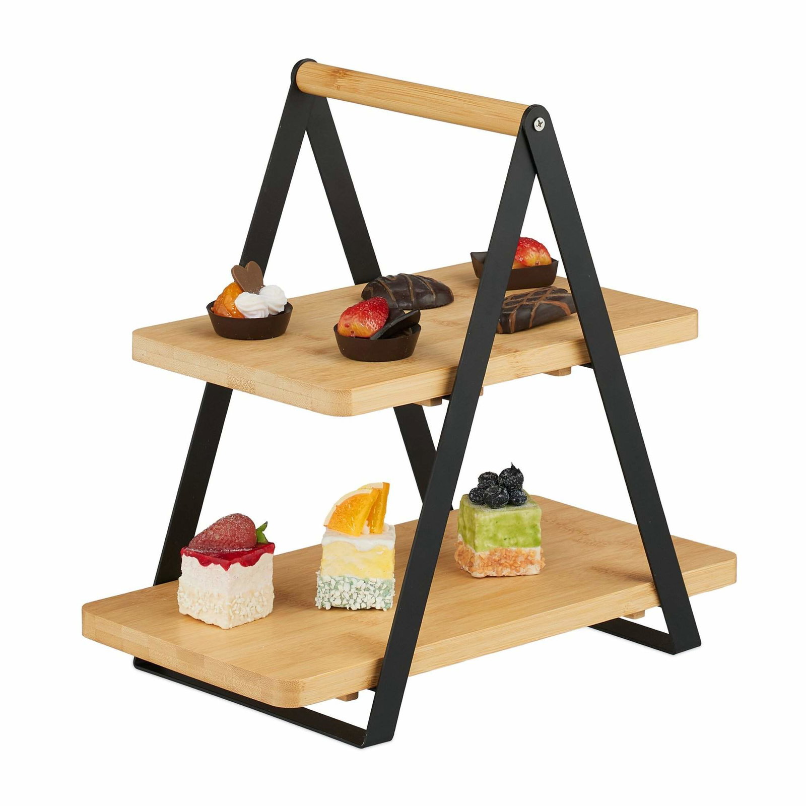 Serveringsställ i bambu och metall – Afternoon Tea Delight | Hem & Hobby | Pryloteket