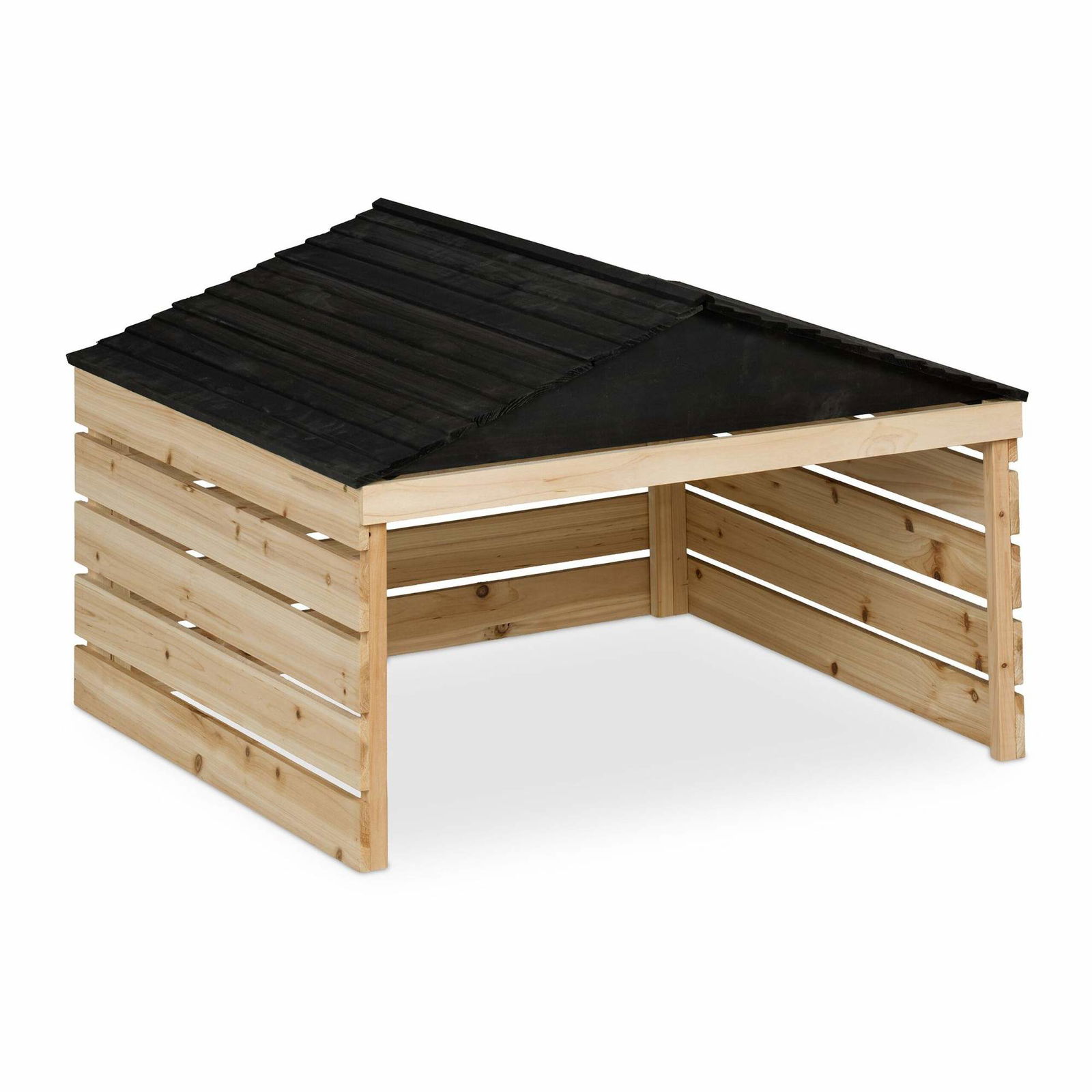 Robotplæneklipper i træ – garage – vejrbeskyttelse