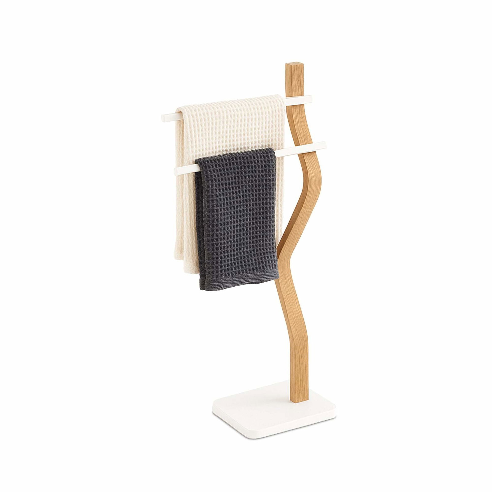 Fristående handduksställ – 2 stänger, platsbesparande design | Hem & Hobby | Pryloteket