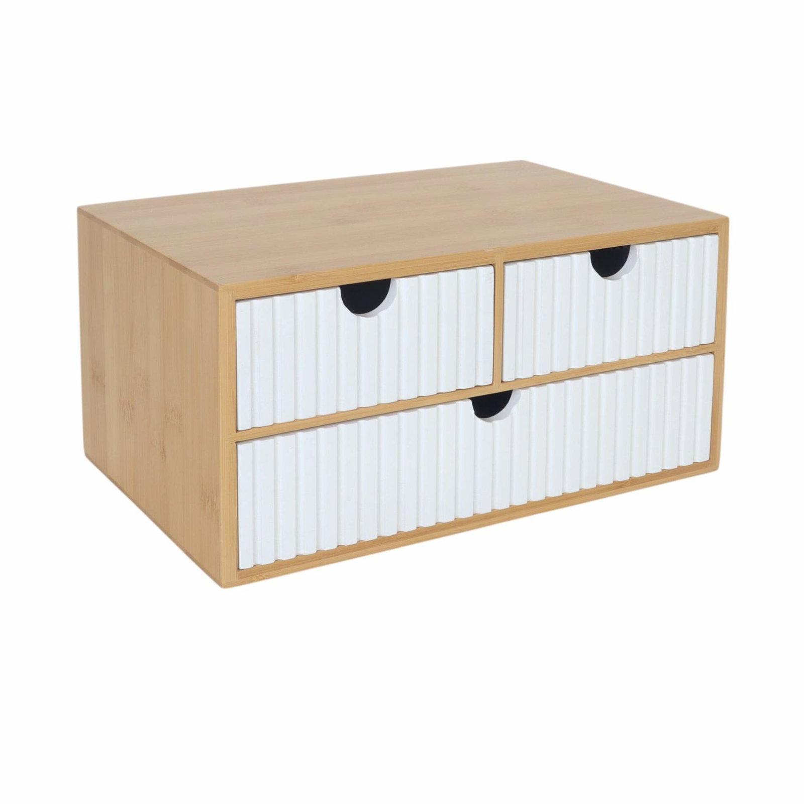Lådorganisatör i bambu – 3 lådor med slitsar, mångsidig användning | Hem & Hobby | Pryloteket