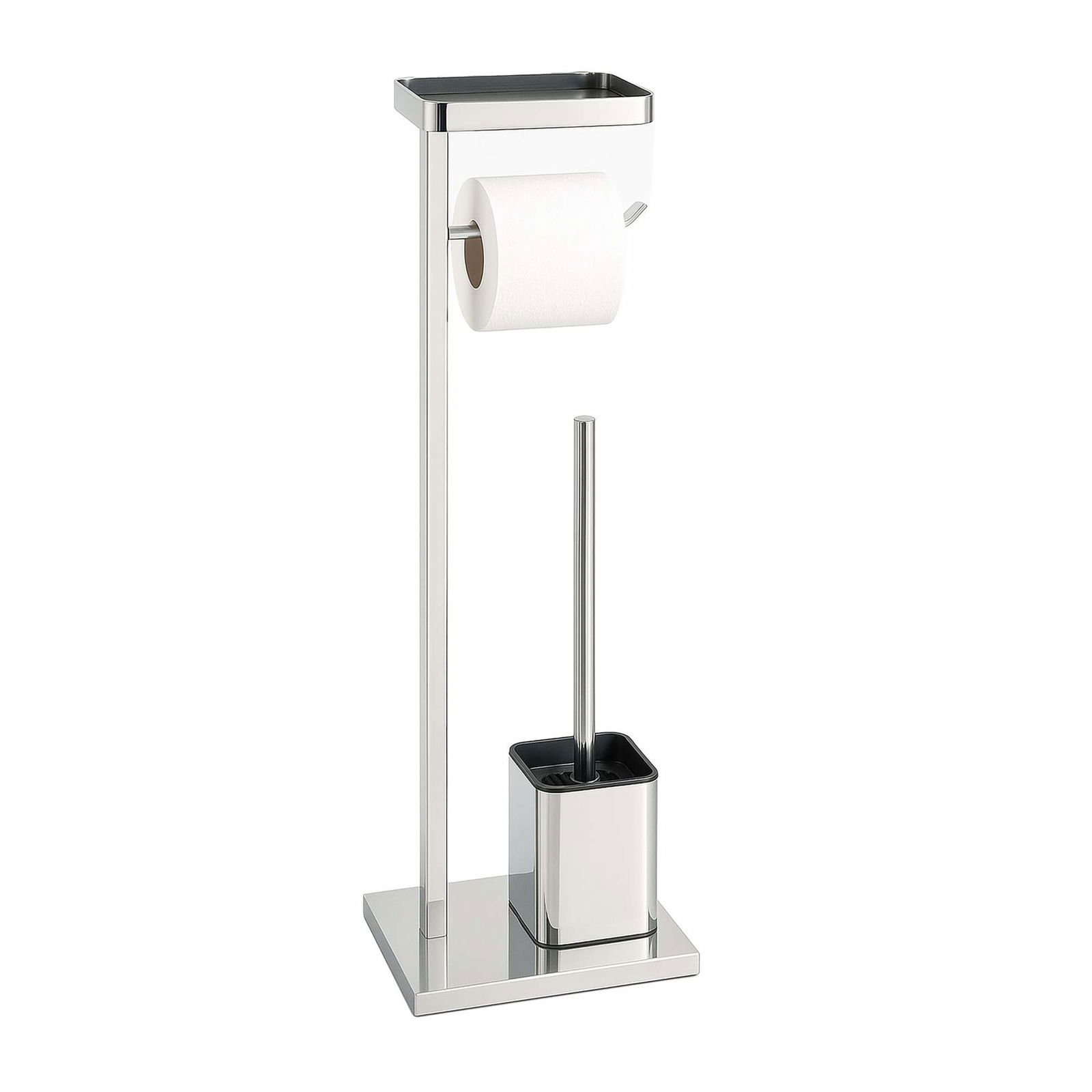 Toalettset i rostfritt stål med hyllplan – Ingen borrning behövs | Hem & Hobby | Pryloteket