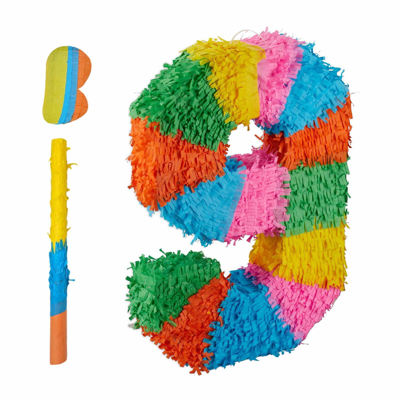 Nummerpiñata med pinne och mask – Kul för födelsedagsfesten | Hem & Hobby | Pryloteket