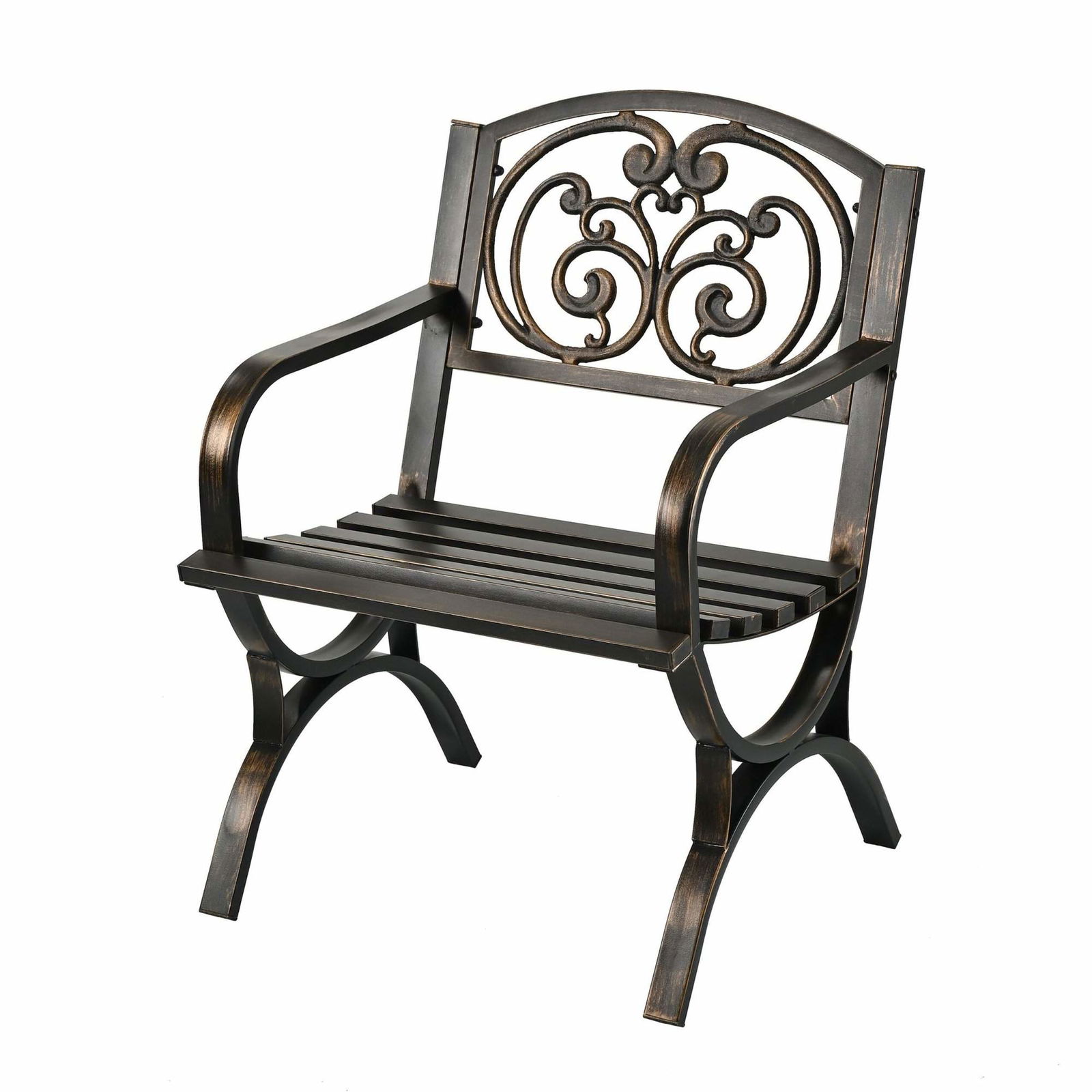 Antik metal havelænestol – Vintage udendørs komfort