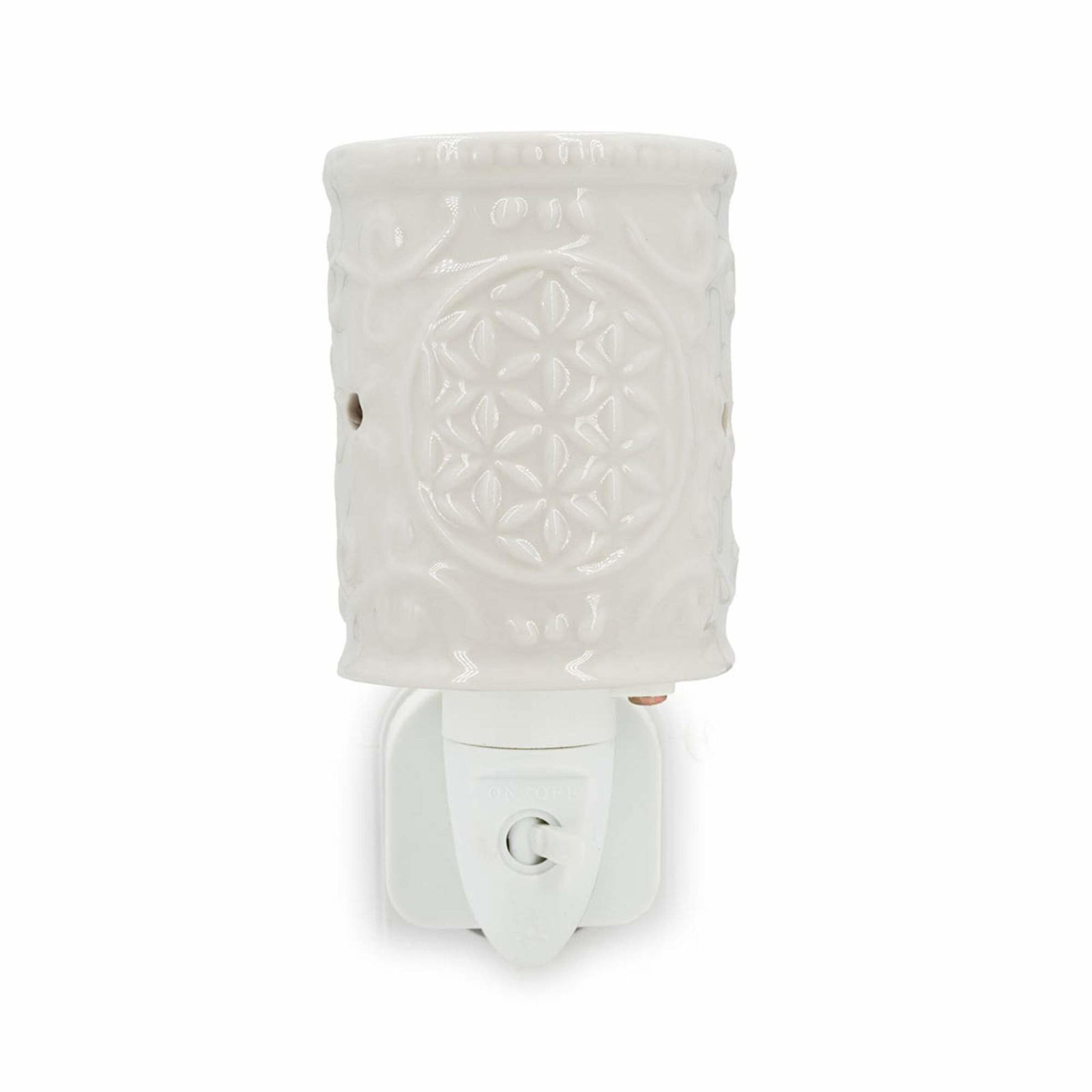 Elektrisk doftlampa, keramisk blomsterdesign – vit | Hem & Hobby | Pryloteket