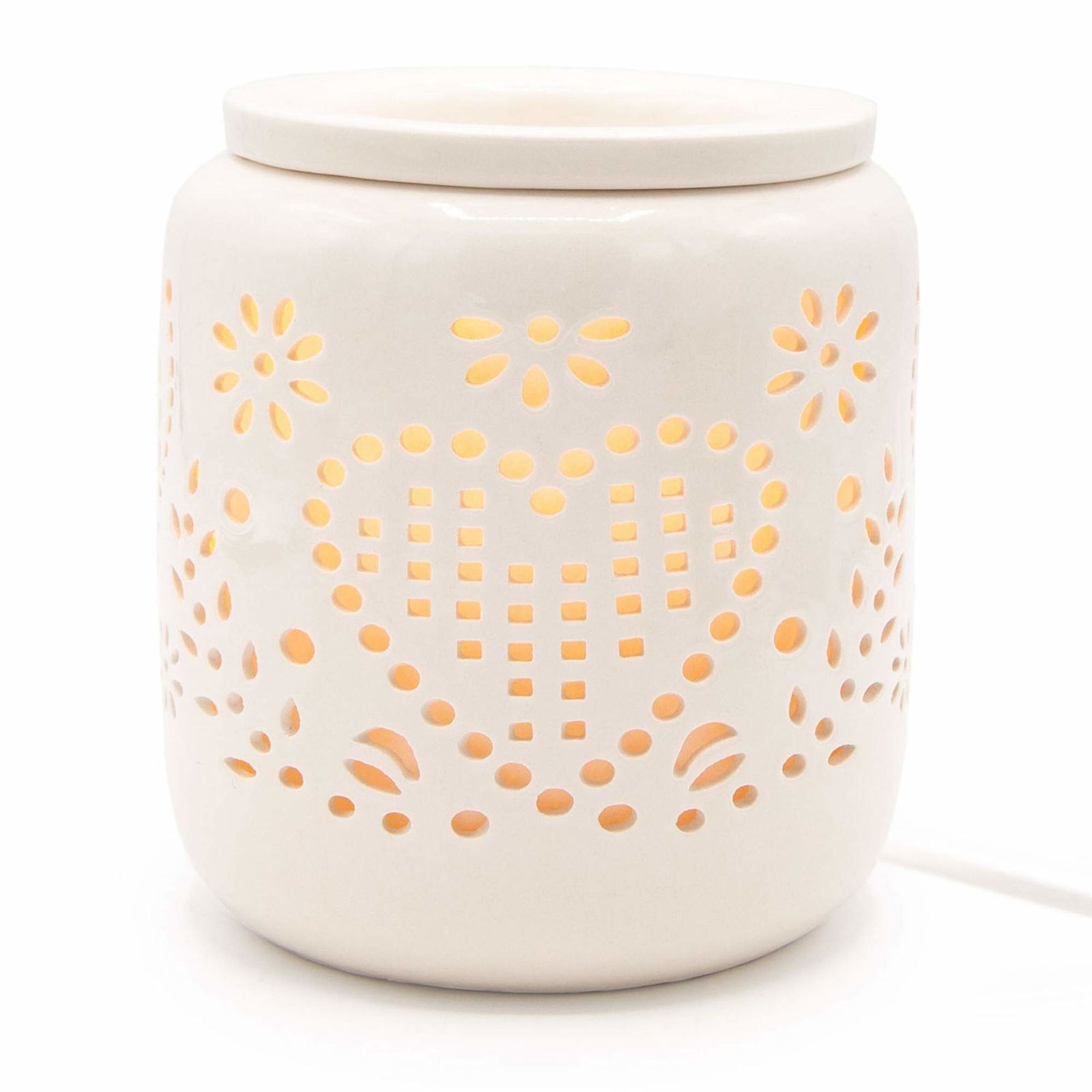 Elektrisk keramisk doftlampa – hjärtmönster, säker och snygg | Hem & Hobby | Pryloteket