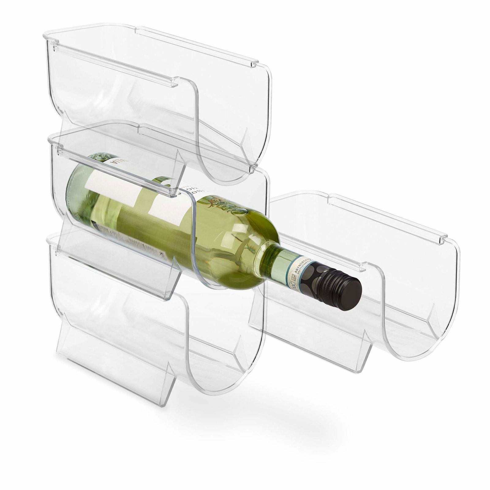 Køleskabsflaskeorganiseringssæt – Stabelbart, pladsbesparende design