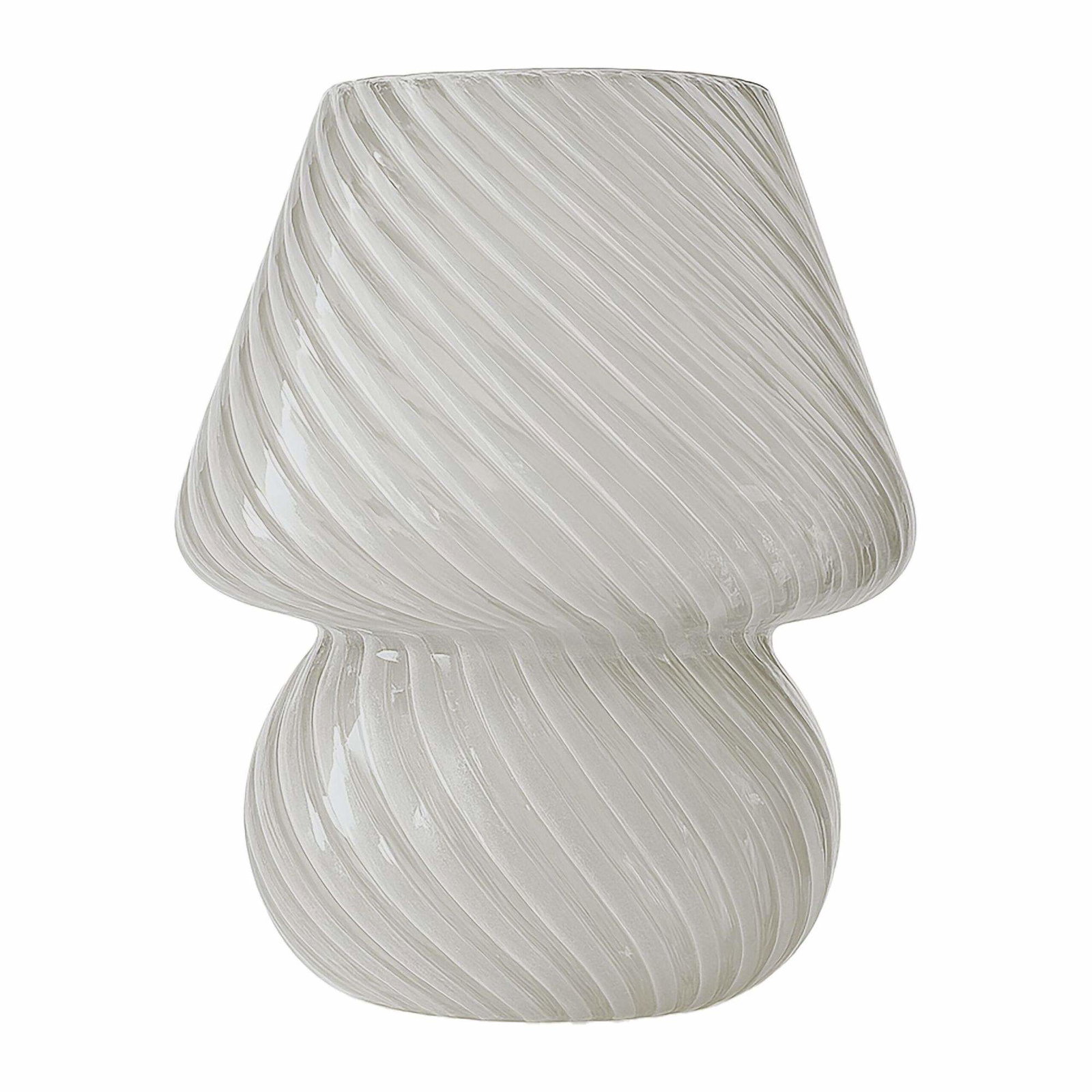 Bordlampa i glas med svampmotiv – LED, 3 ljusfärger | Hem & Hobby | Pryloteket