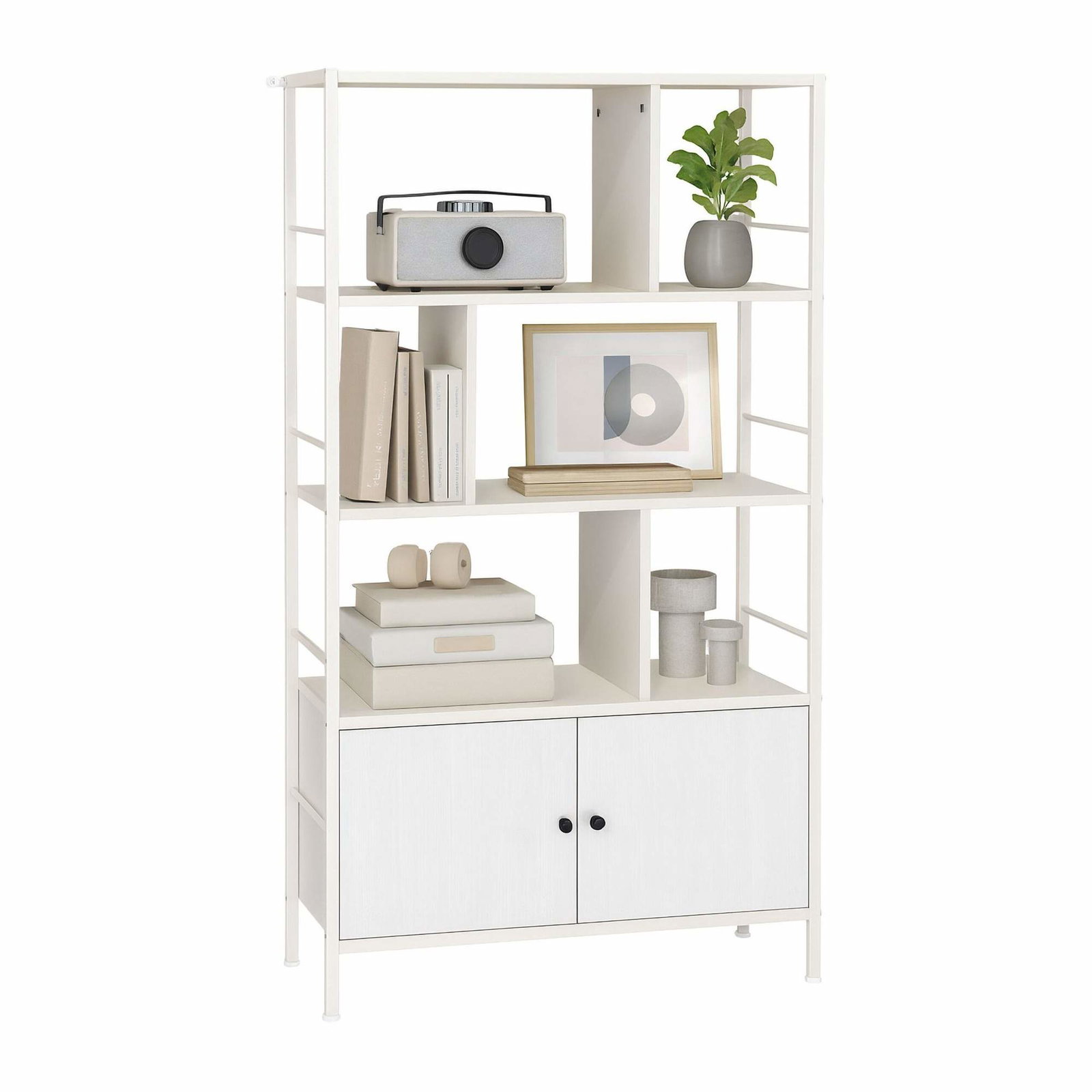 Bokhylla med förvaring – 3 hyllor, underskåp | Hem & Hobby | Pryloteket