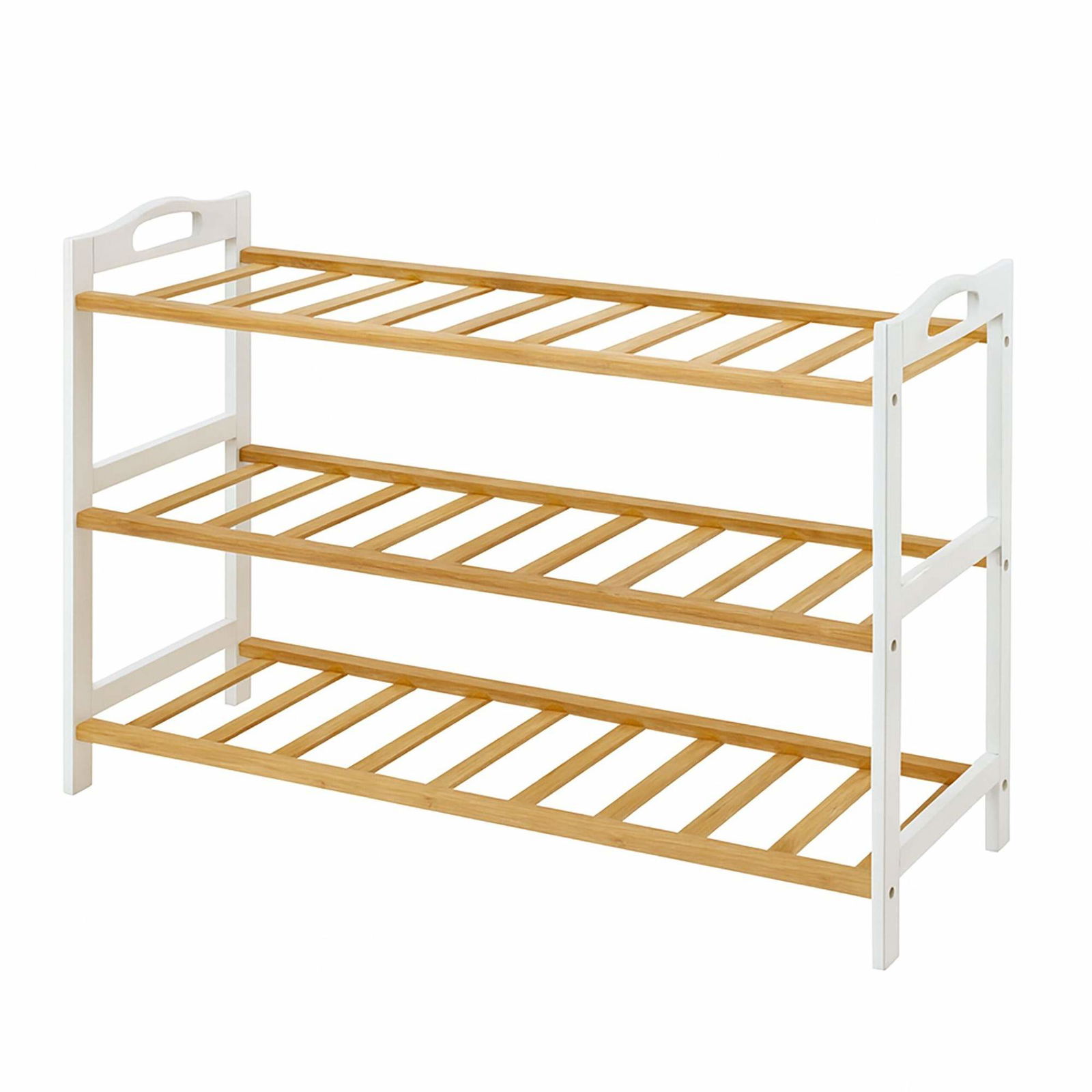 Bambus skohylde – 3 niveauer, plads til 9 par