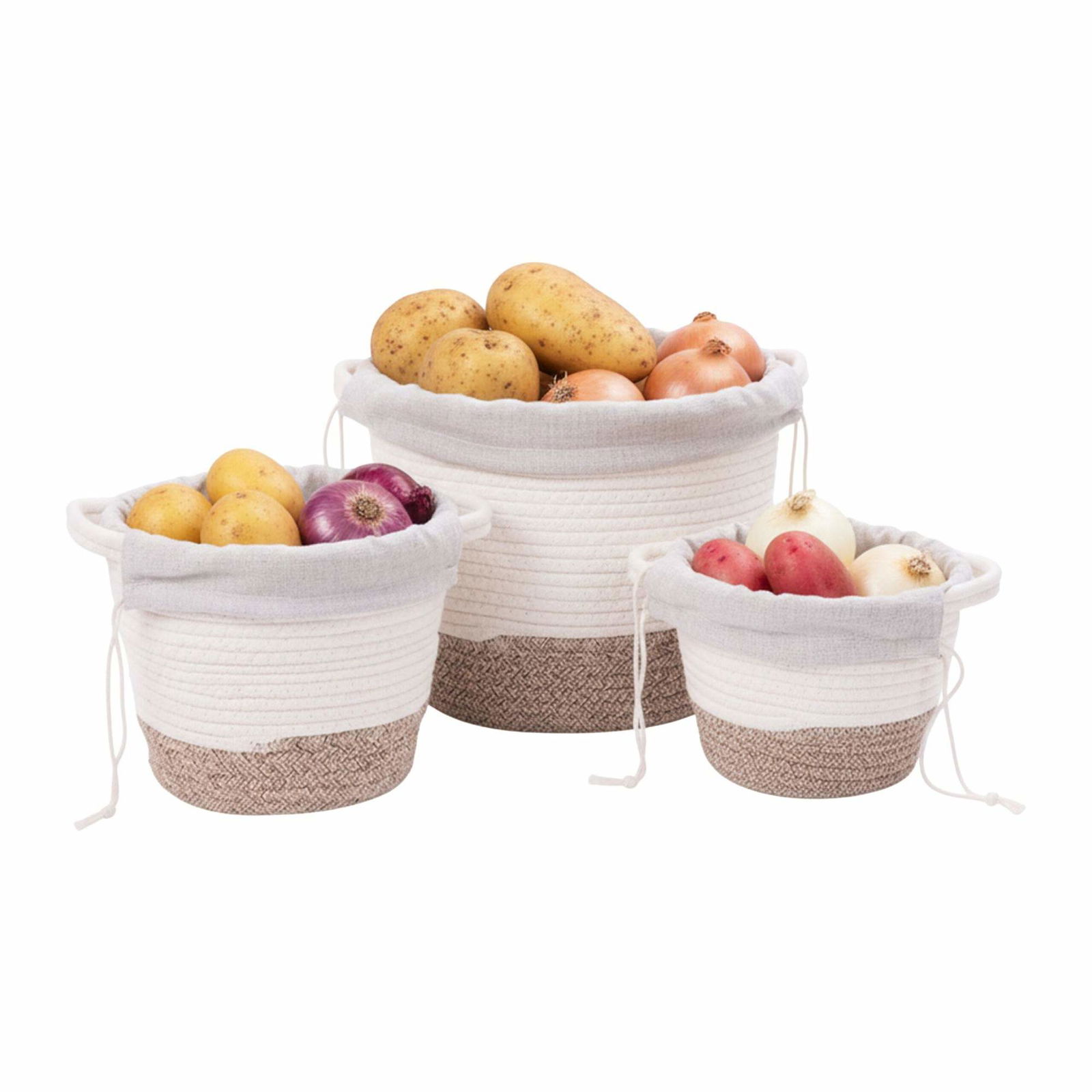Potatisförvaringskorgar Set om 3 – Ventilerade och hållbara | Hem & Hobby | Pryloteket