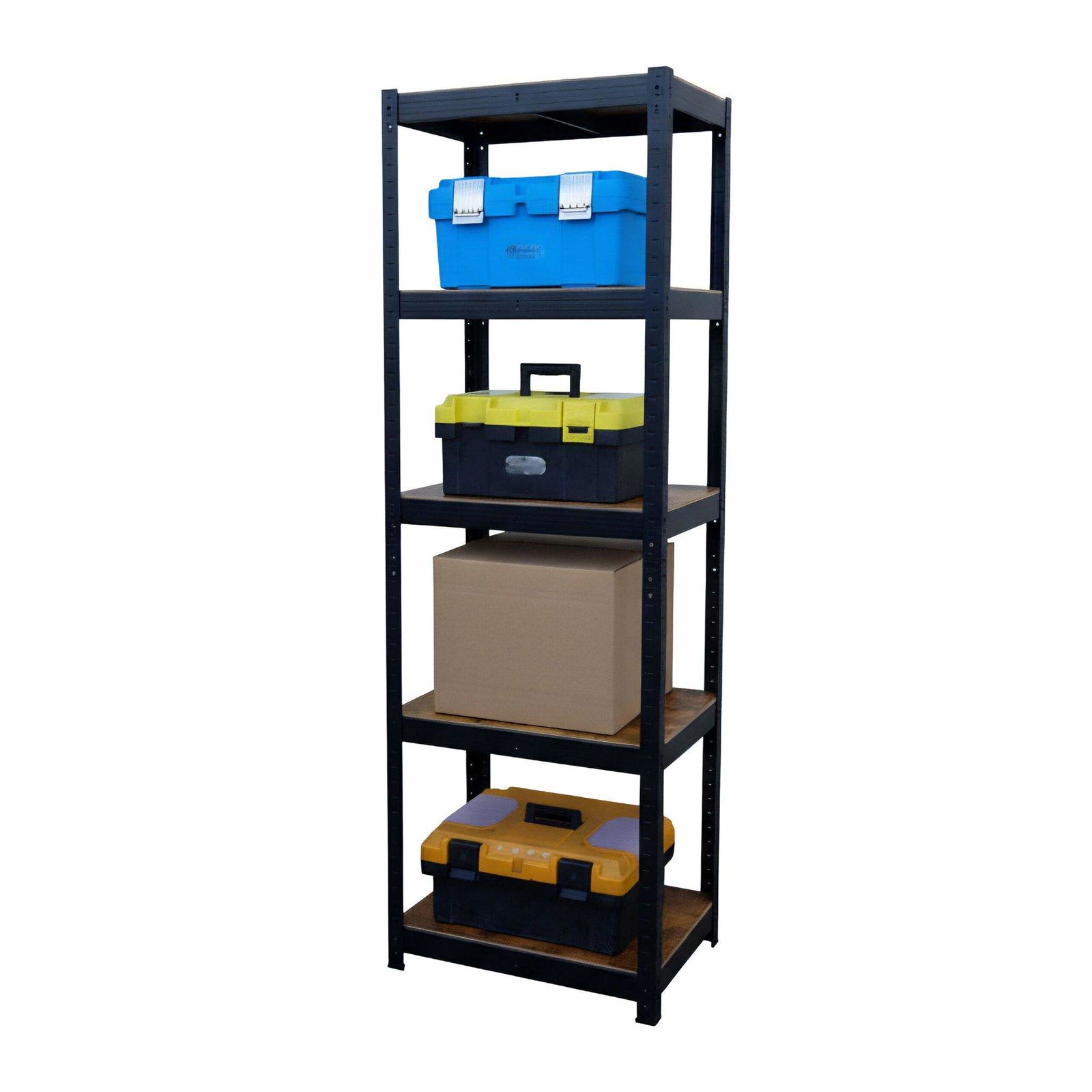 Kraftig stålreol, justerbar 180x60x30 cm