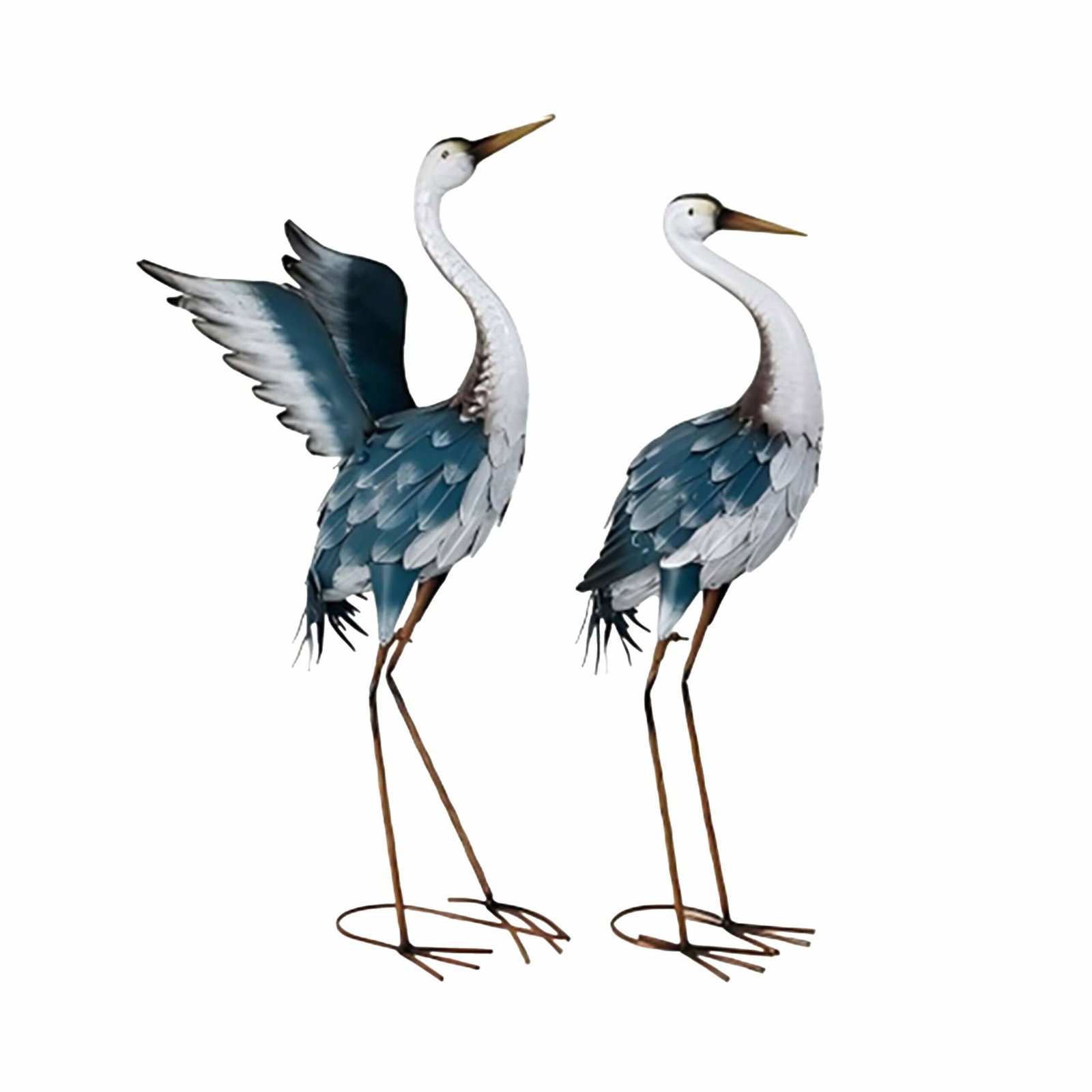 Dekorativa trädgårdshägerfigurer, set om 2 – Järnstatyer | Hem & Hobby | Pryloteket