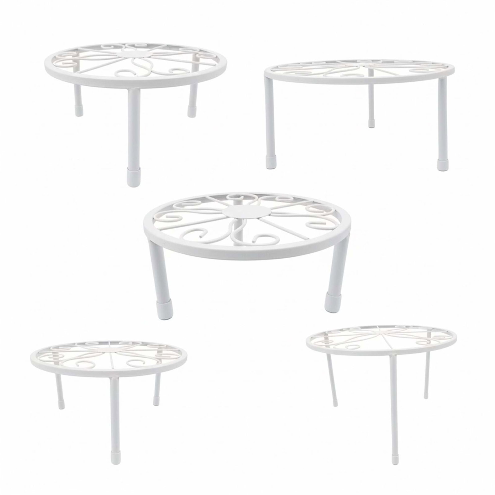 Runda växtställ set om 5 – Kolstål, repfria | Hem & Hobby | Pryloteket
