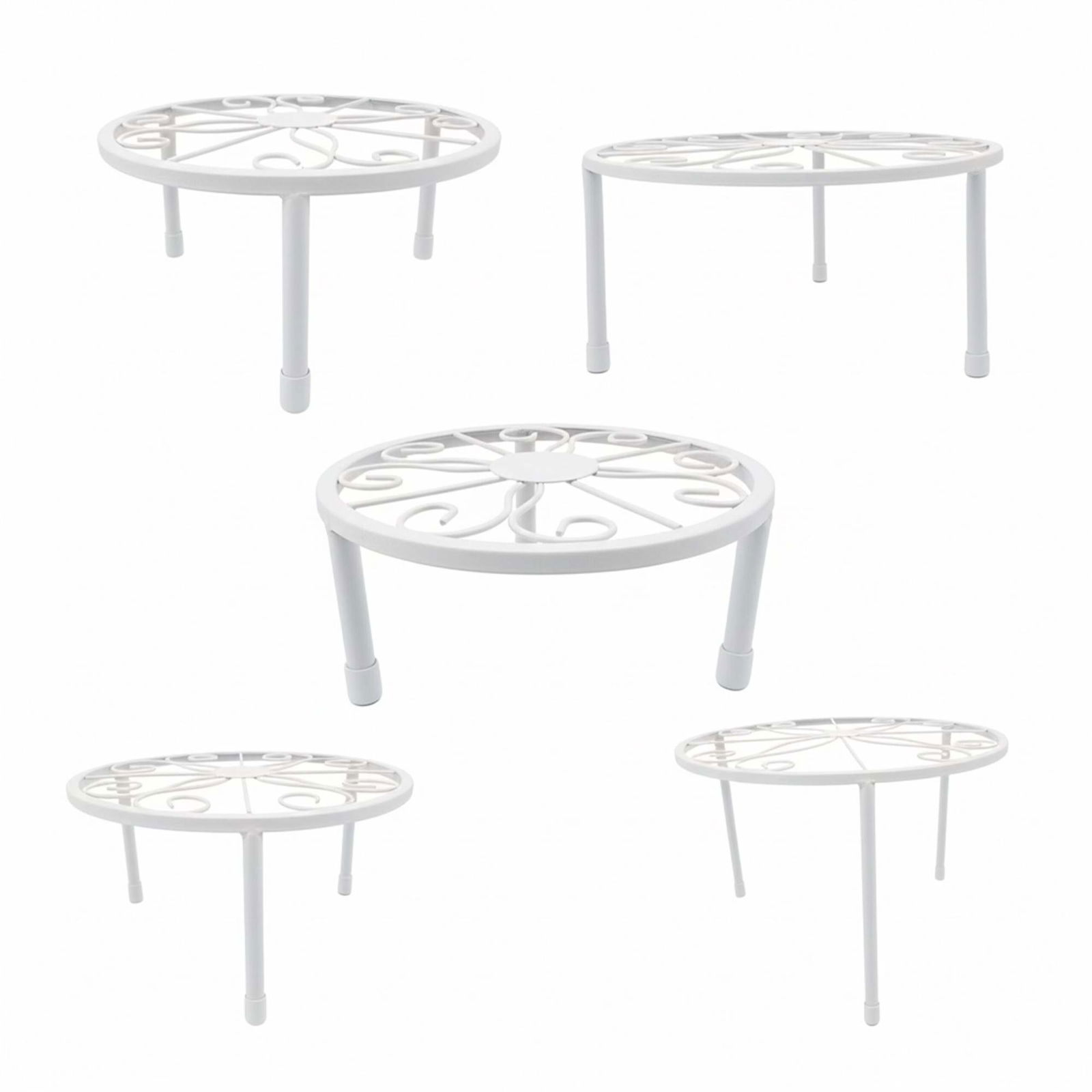 Runde plantestativer sæt med 5 – Kulstofstål, ridsefri