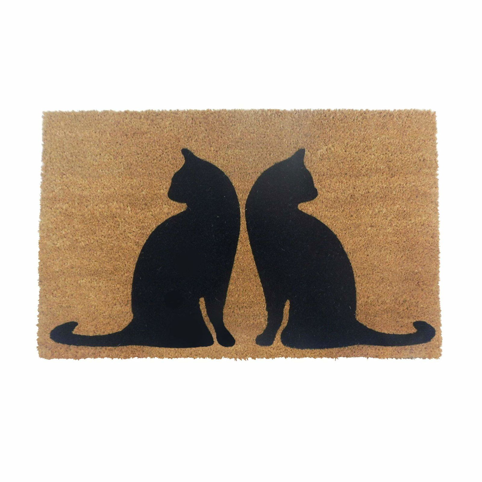 Dørmåtte med kokosnødmotiv – slidstærk, skridsikker, 80x50 cm