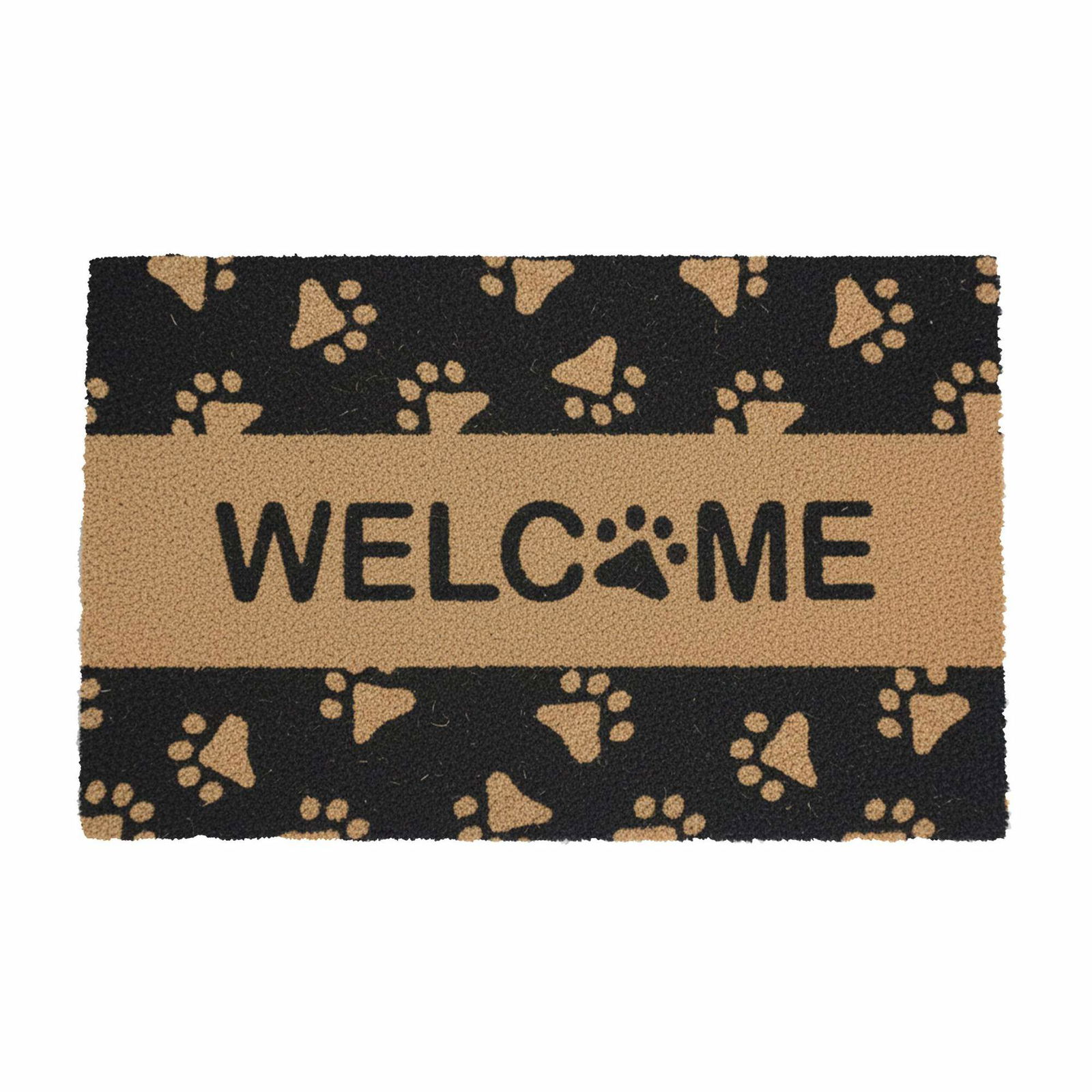 Dørmåtte med kokosnødmotiv – slidstærk, skridsikker, 80x50 cm