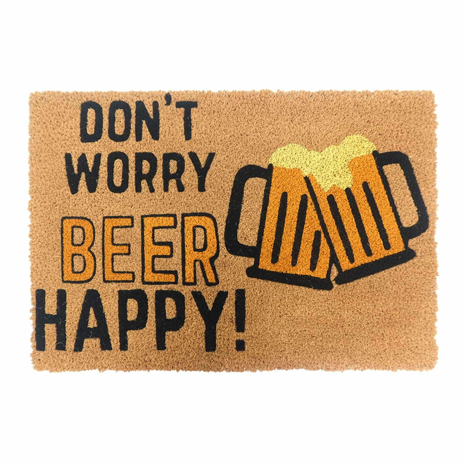 Kokosnøddemåtte med humoristisk ordsprog, 60 x 40 cm