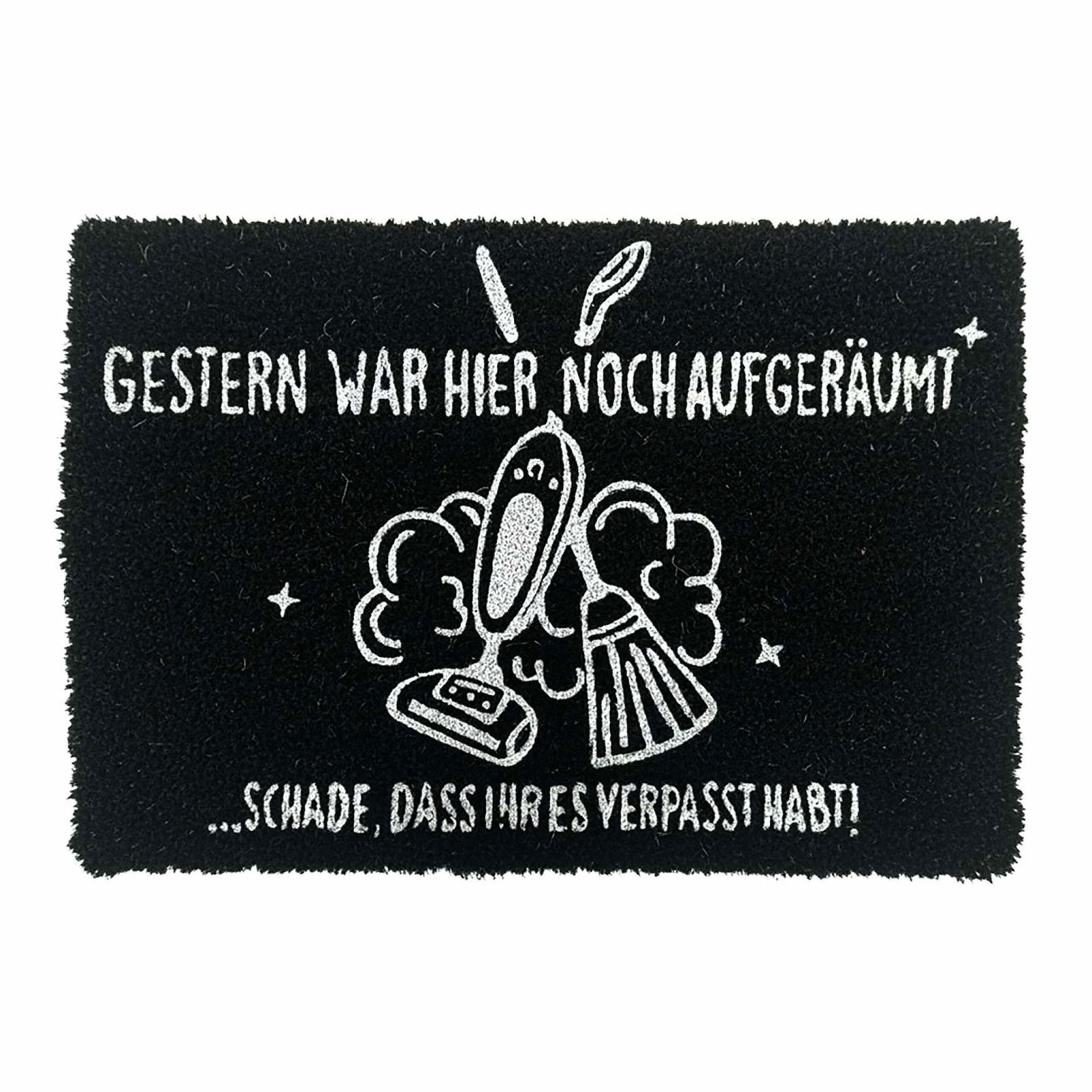 Kokosnøddemåtte med humoristisk ordsprog – 60 x 40 cm