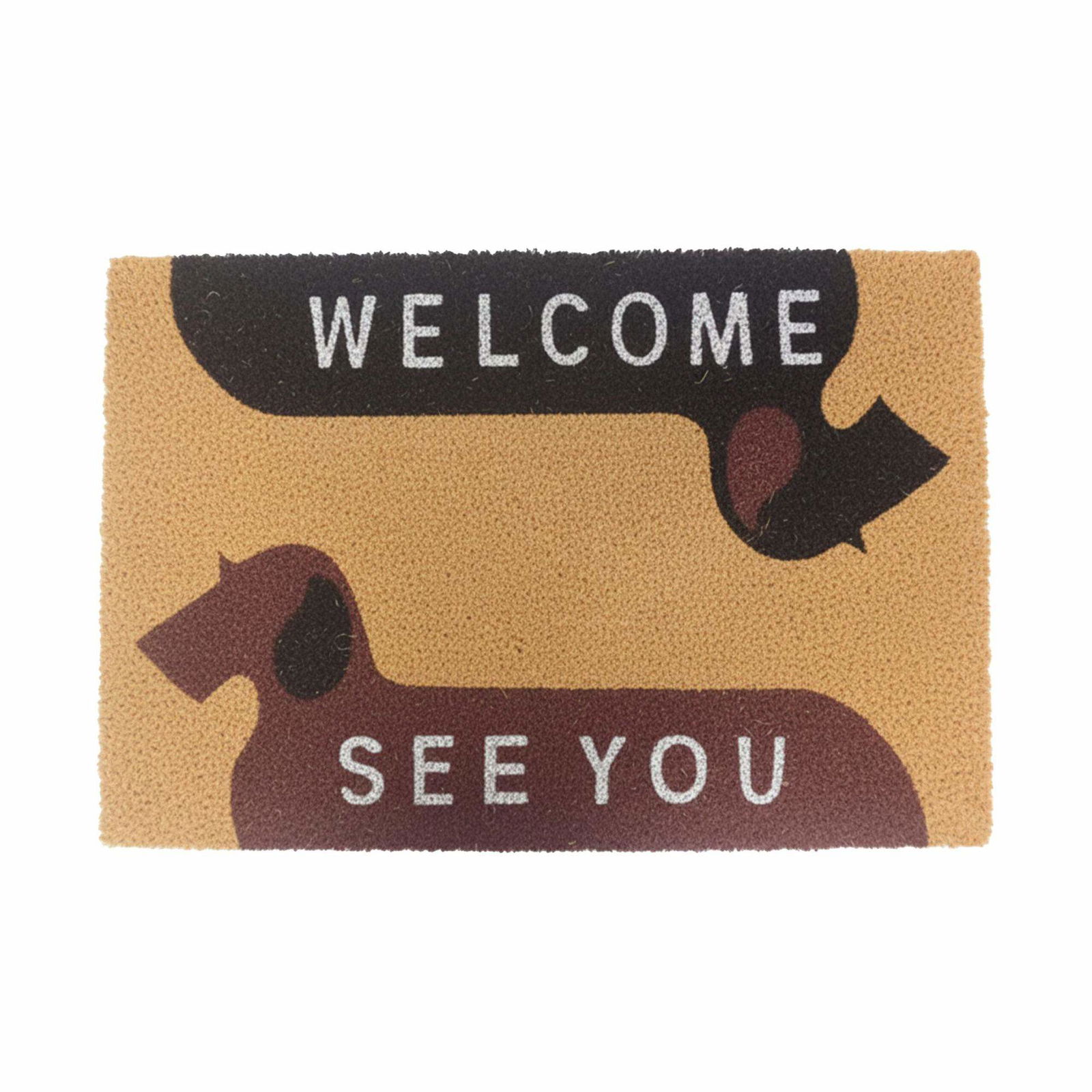 Dørmåtte med kokosnød-dyr – Holdbar, 80x50 cm, indendørs/udendørs