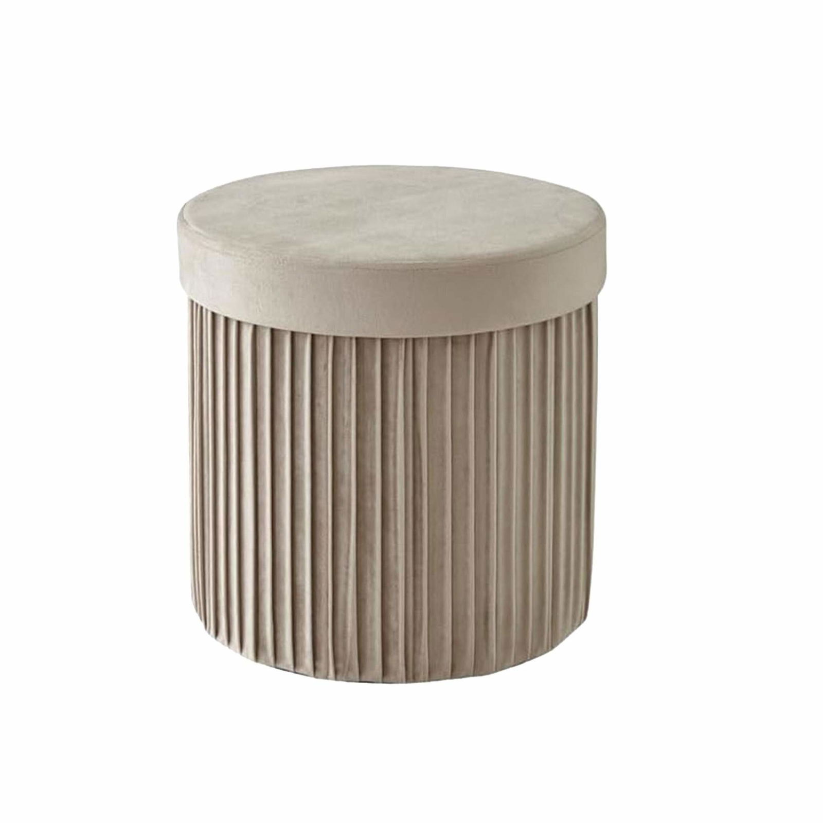 Fløjlsopbevaringsskammel – Polstret, foldbar, komfortabelt sæde