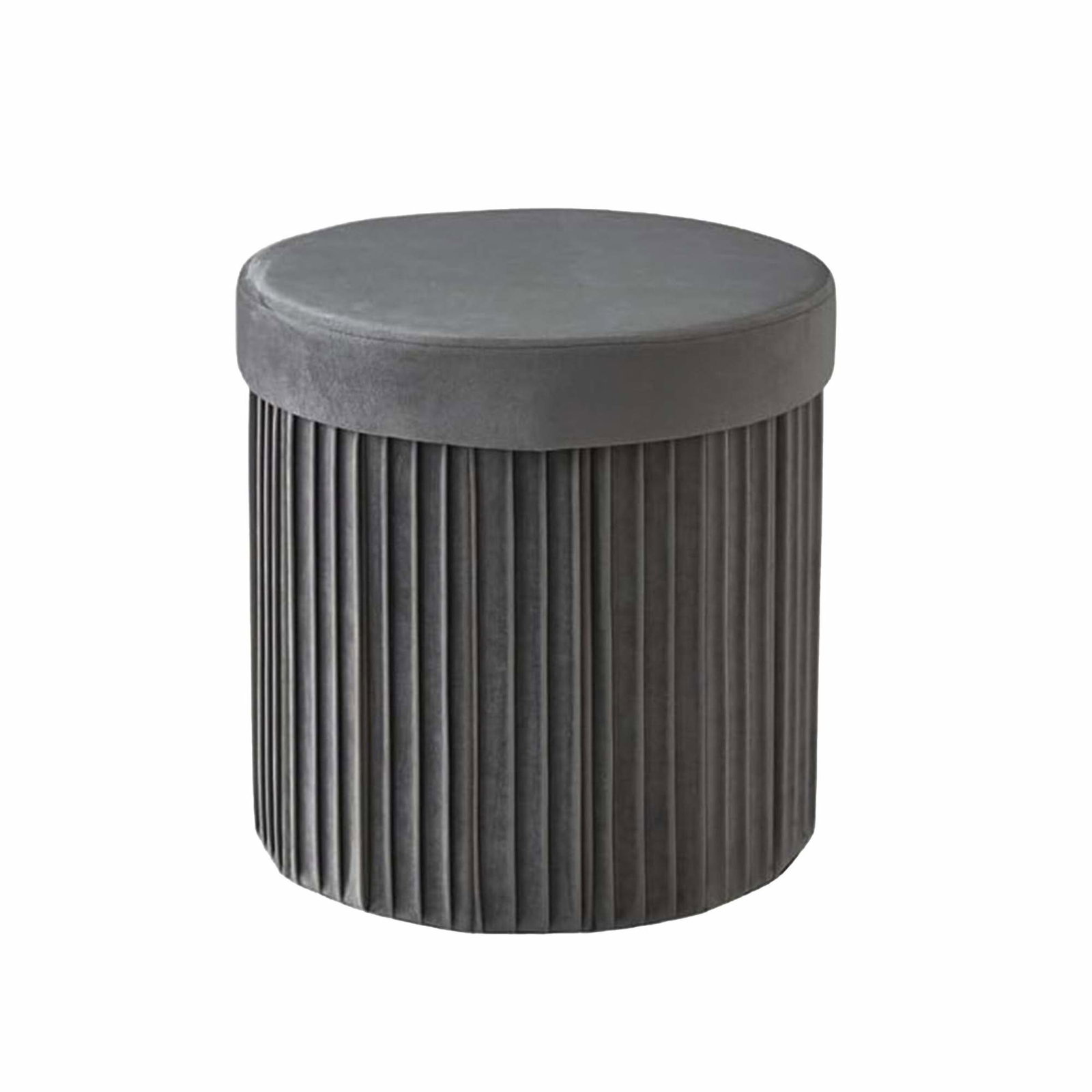 Pall med förvaring i sammet – klädd, hopfällbar, bekväm sits | Hem & Hobby | Pryloteket