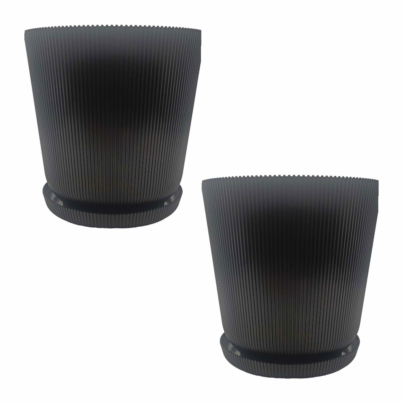 Plantekasser med underkopper – sæt med 2, holdbar plastik