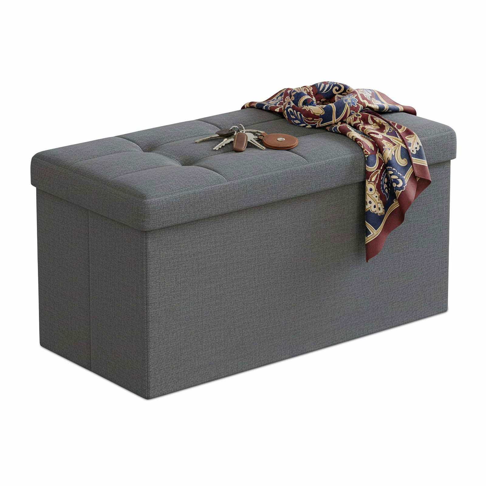 Polstret opbevaringsbænk – Sammenklappelig, Plads til to