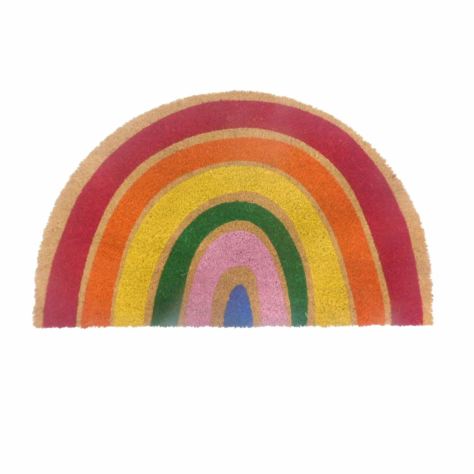 Halvrund dörrmatta i kokosnöt, 80 x 50 cm, halkfri | Hem & Hobby | Pryloteket