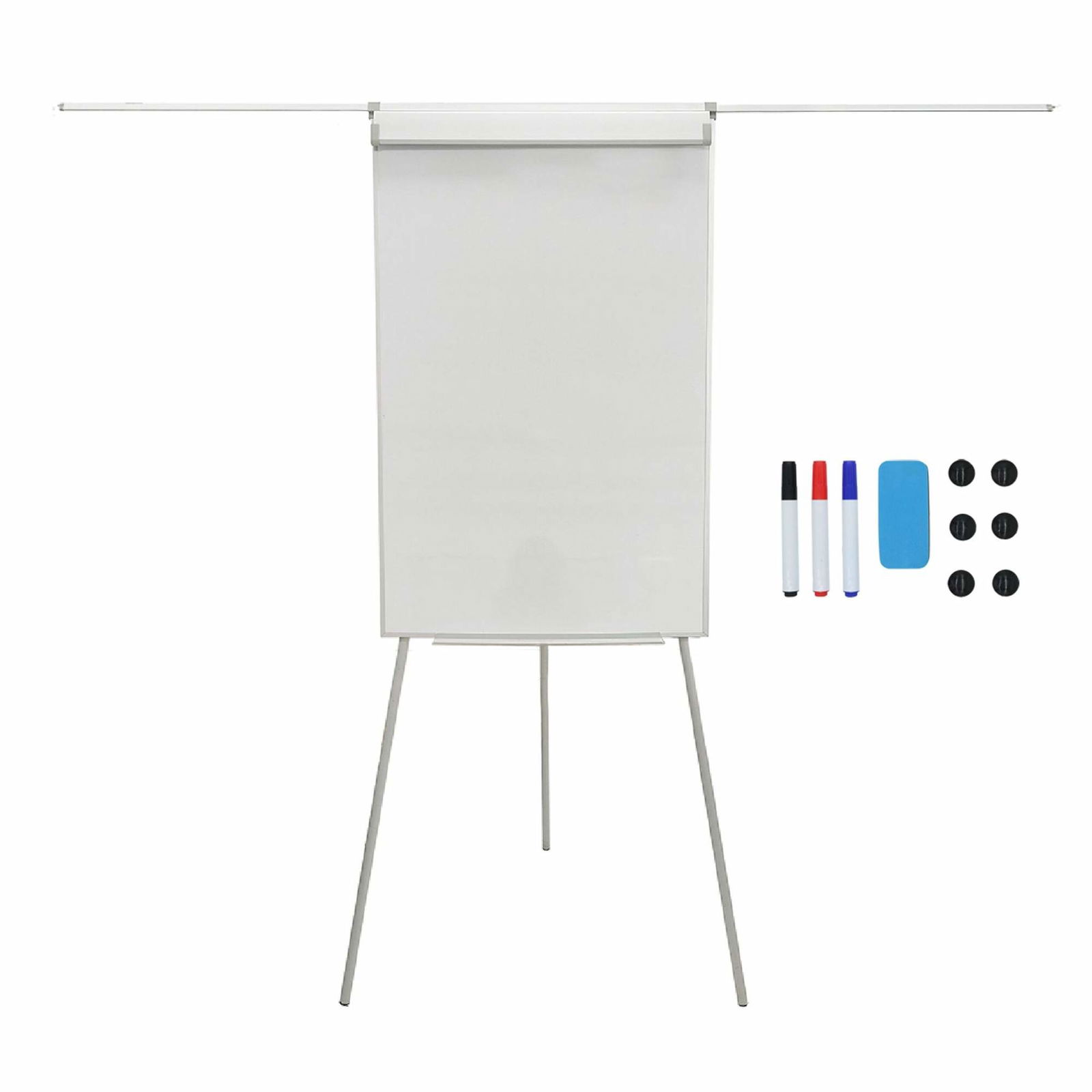 Flipover whiteboard 100x70 cm – Magnetisk, justerbar højde