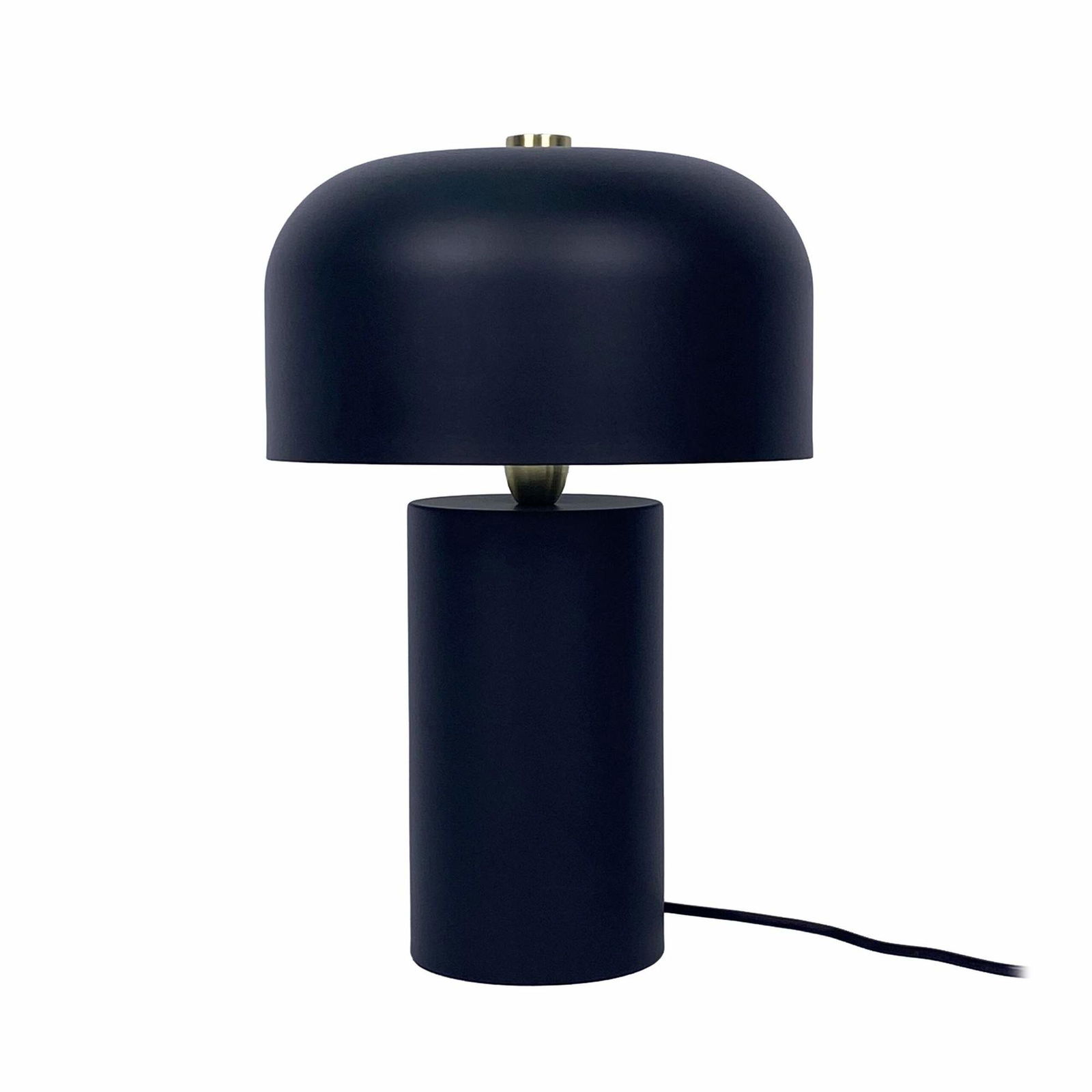 Minimalistisk metalbordlampe med gulddetaljer