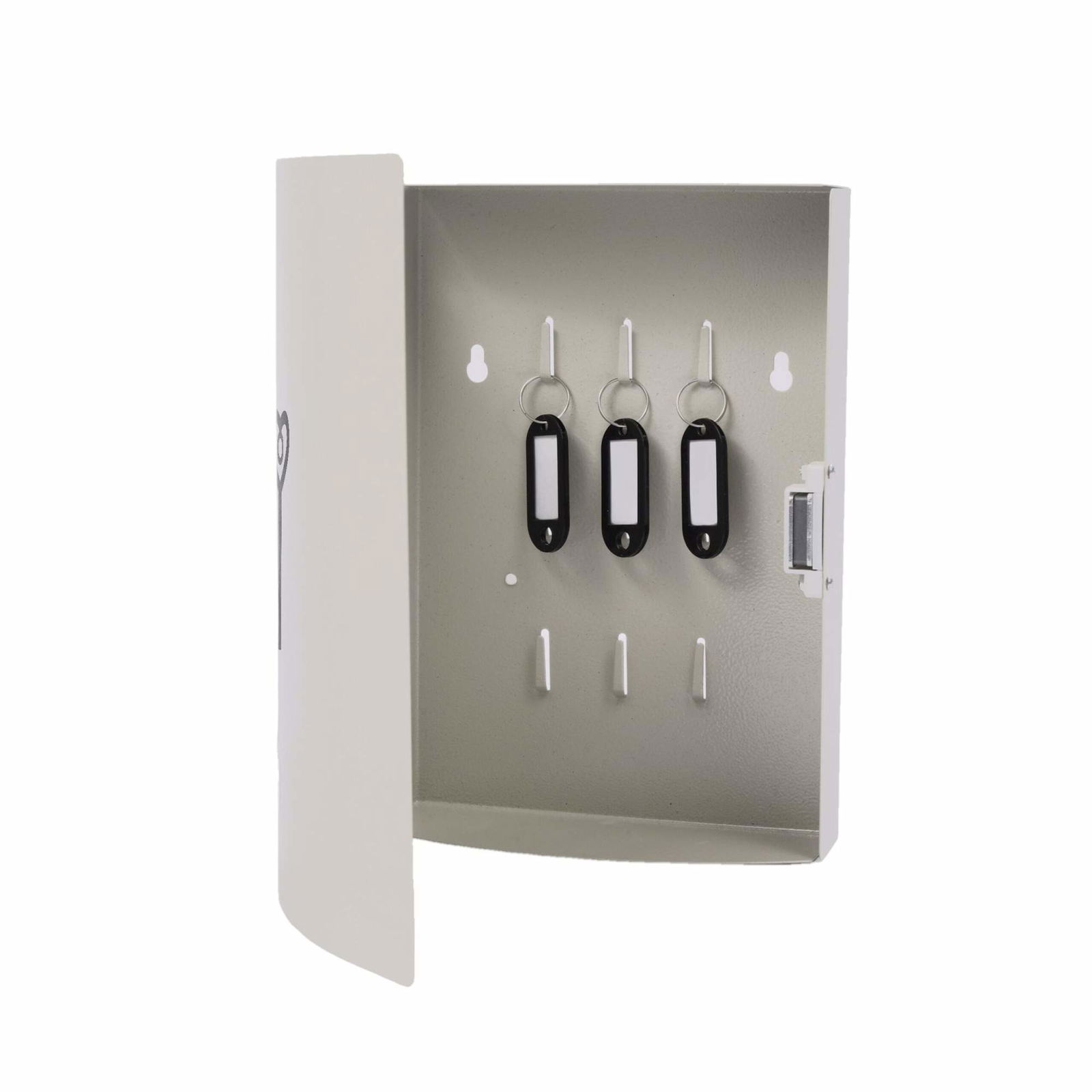 Vægmonteret nøgleskab – Plads til 9 nøgler, magnetisk lukning
