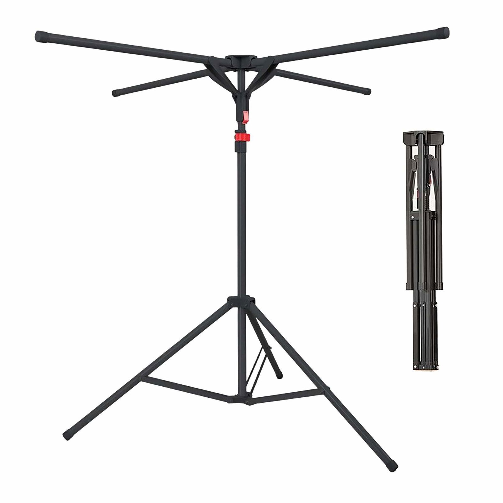 Sammenklappeligt tørrestativ – Pladsbesparende, 4 arme