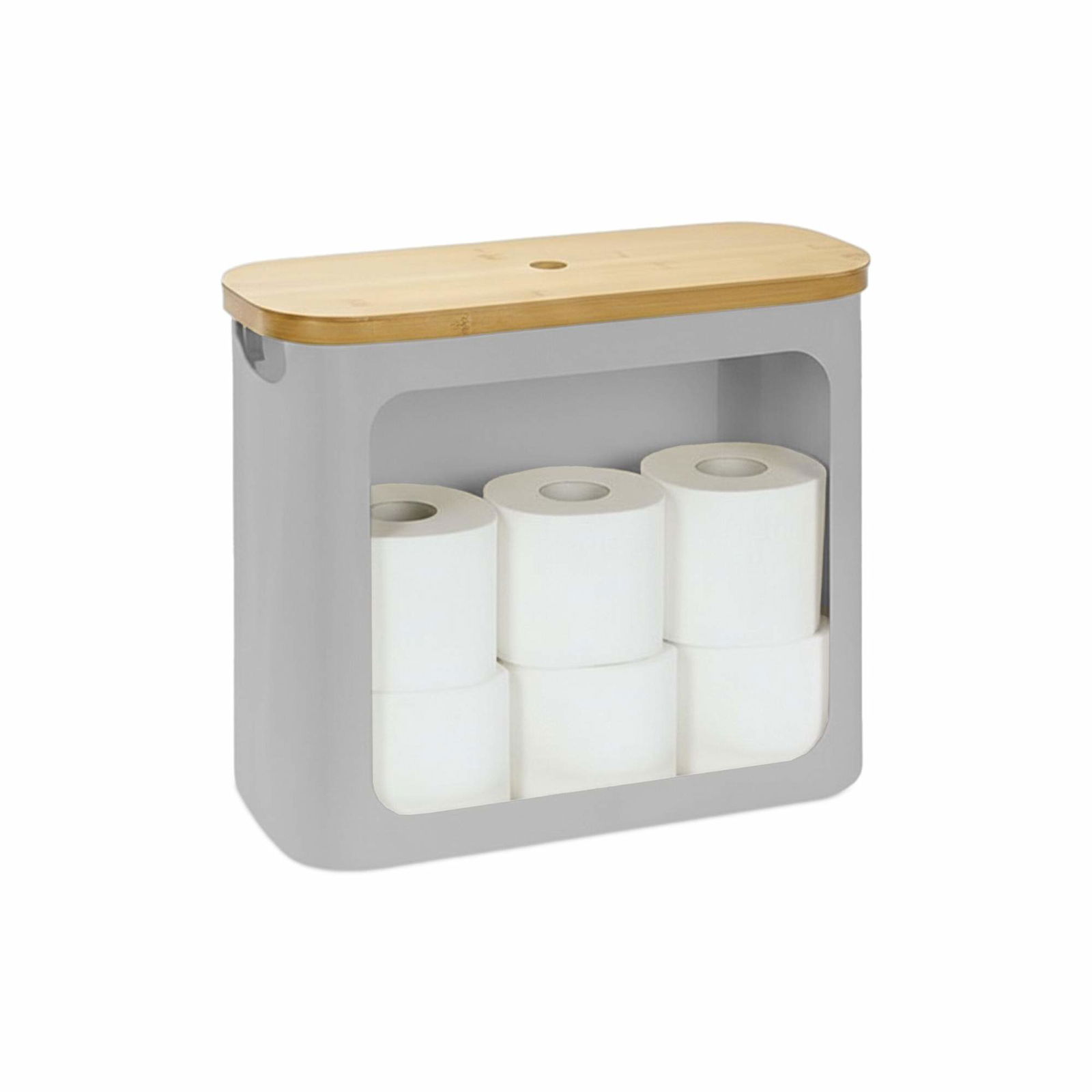 Firkantet toiletrulleholder i stof – Rummer 12 ruller