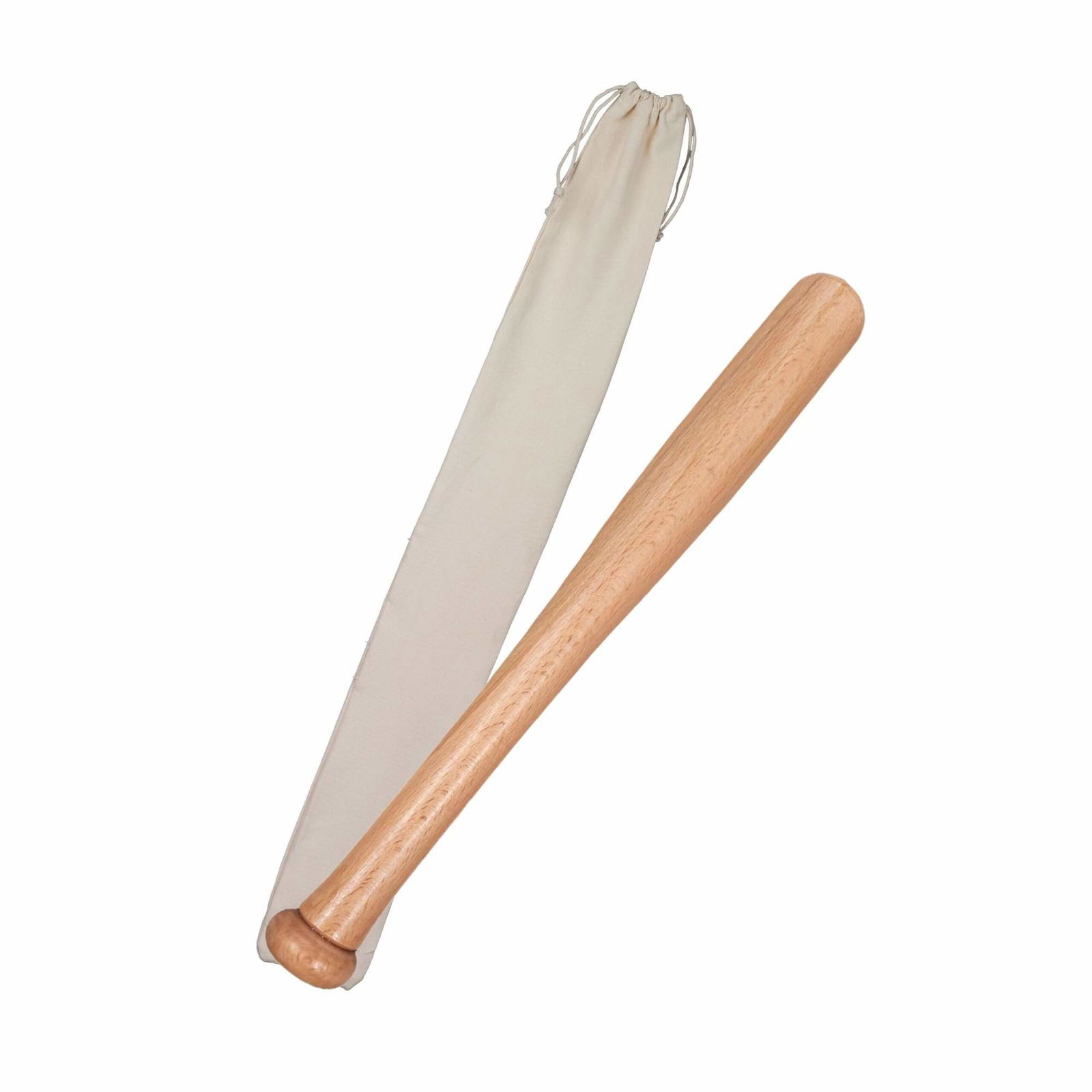 Barnbasebollträ i bokträ, 40 cm, med jutepåse | Hem & Hobby | Pryloteket