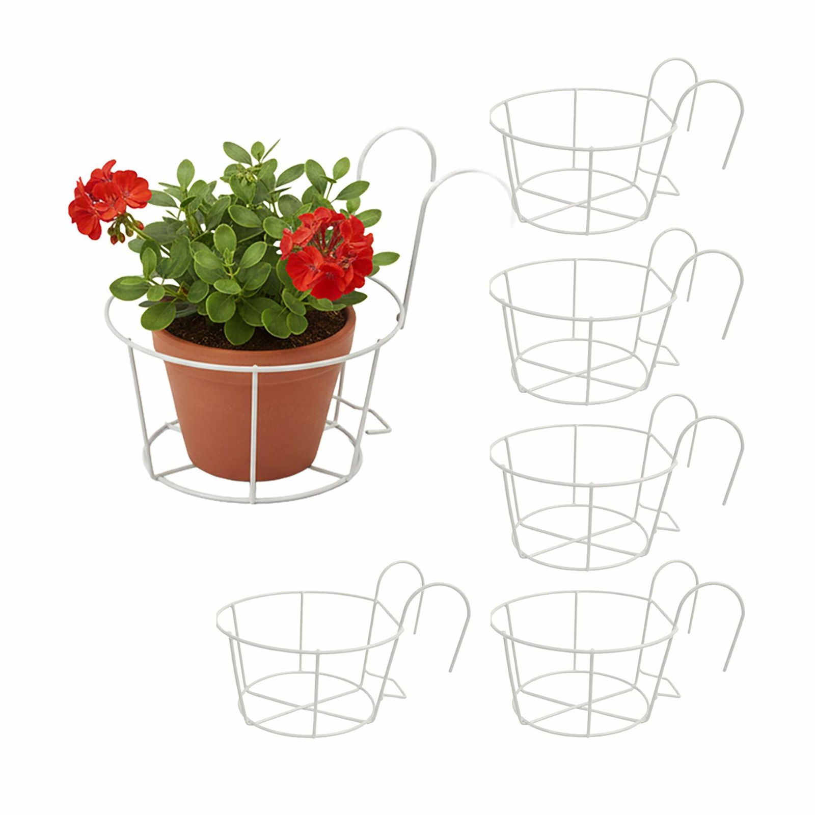 Hængende plantekasser sæt med 6 – Alsidig indendørs/udendørs brug