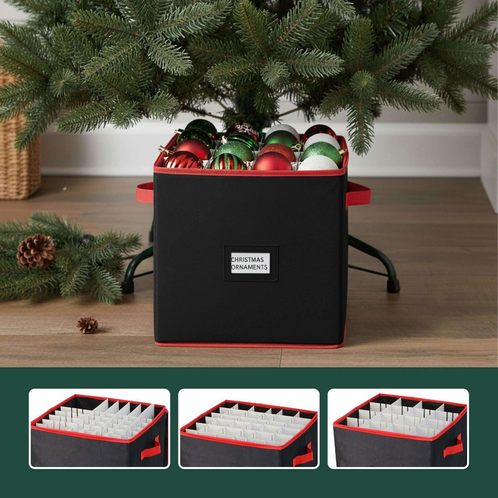 Julekugleopbevaringskasse – Rummer 64 julekugler